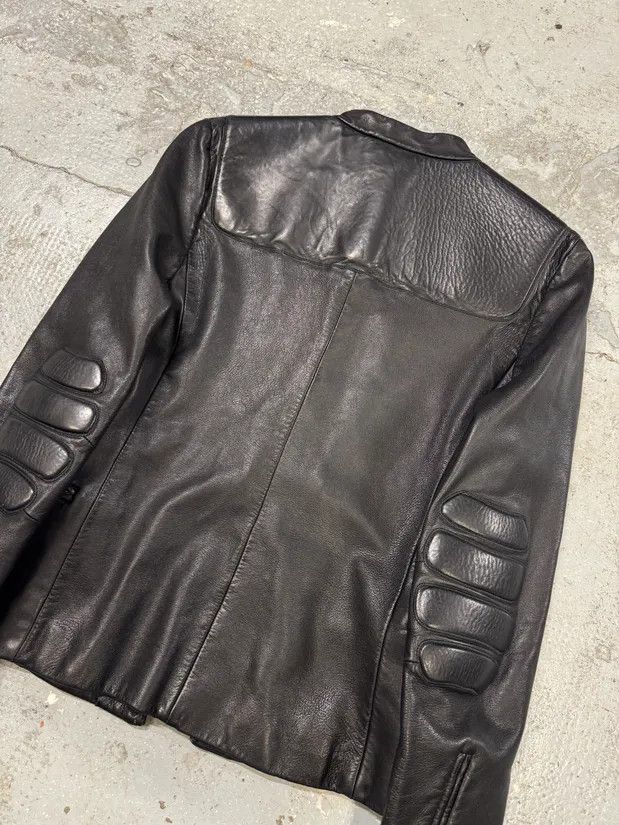 FW1999 Prada Biker Padded Black Leather Jacket