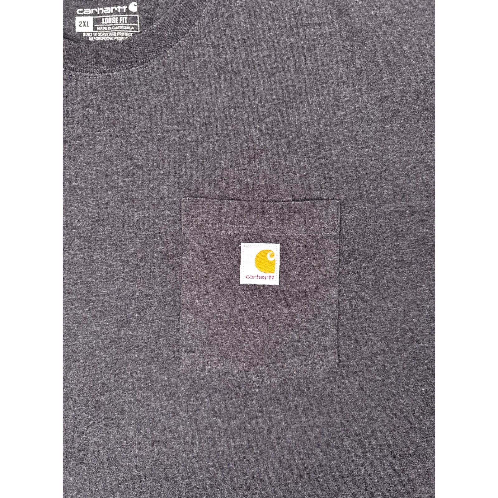 Carhartt VINTAGE Carhartt Shirt Men 2XL Gray Short Sleeve Crew Neck Cotton Blend Pockets Logo Embroidered Size US XXL / EU 58 / 5 - 6 Thumbnail