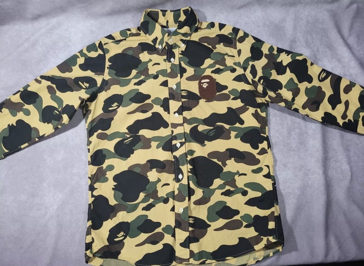 Bape 1st Camo Large Ape Head BD Shirt Size US M / EU 48-50 / 2 - 8 Thumbnail