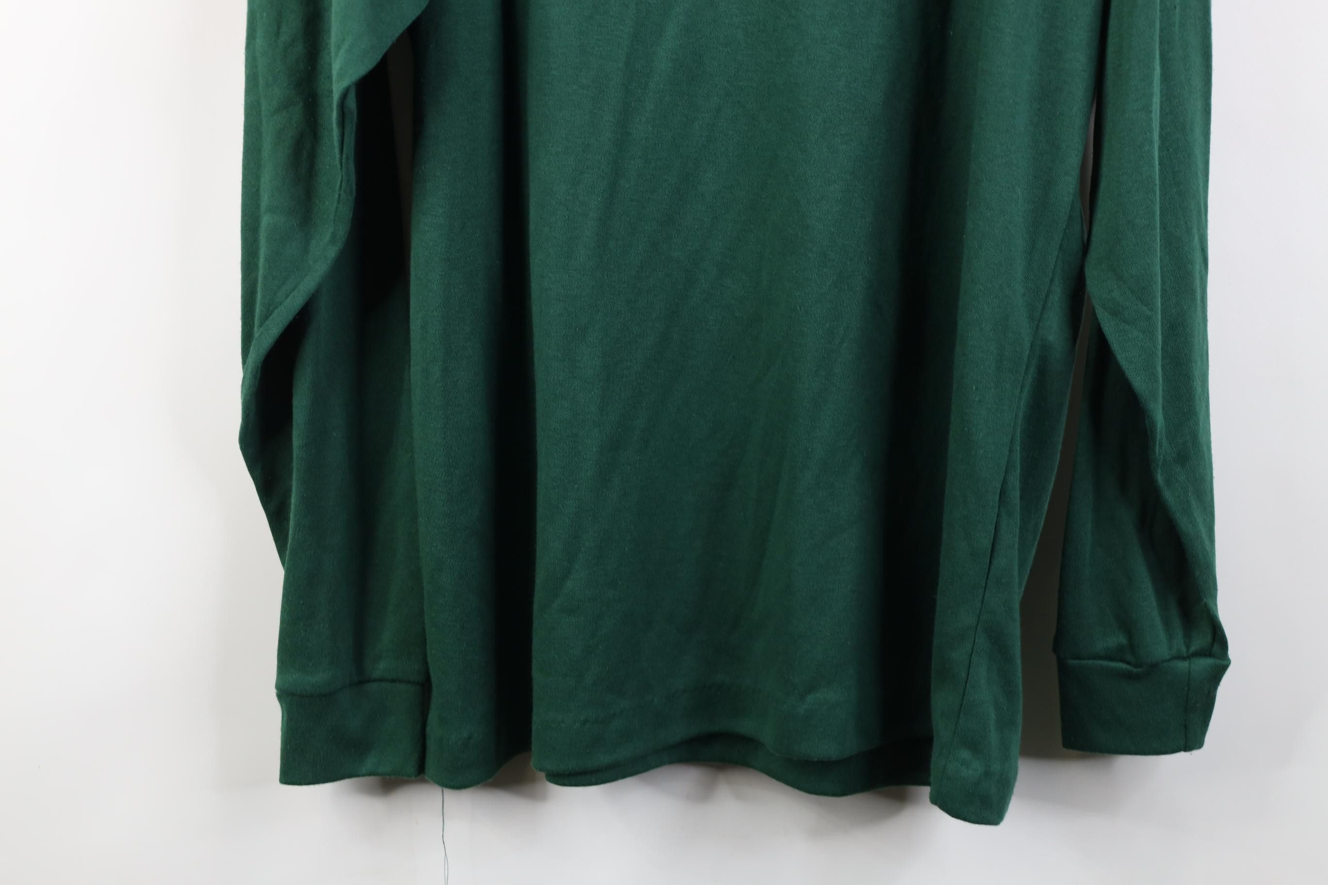 Vintage Deadstock Vintage 90s Streetwear Mock Neck T-Shirt Green USA Size US XL / EU 56 / 4 - 11 Thumbnail