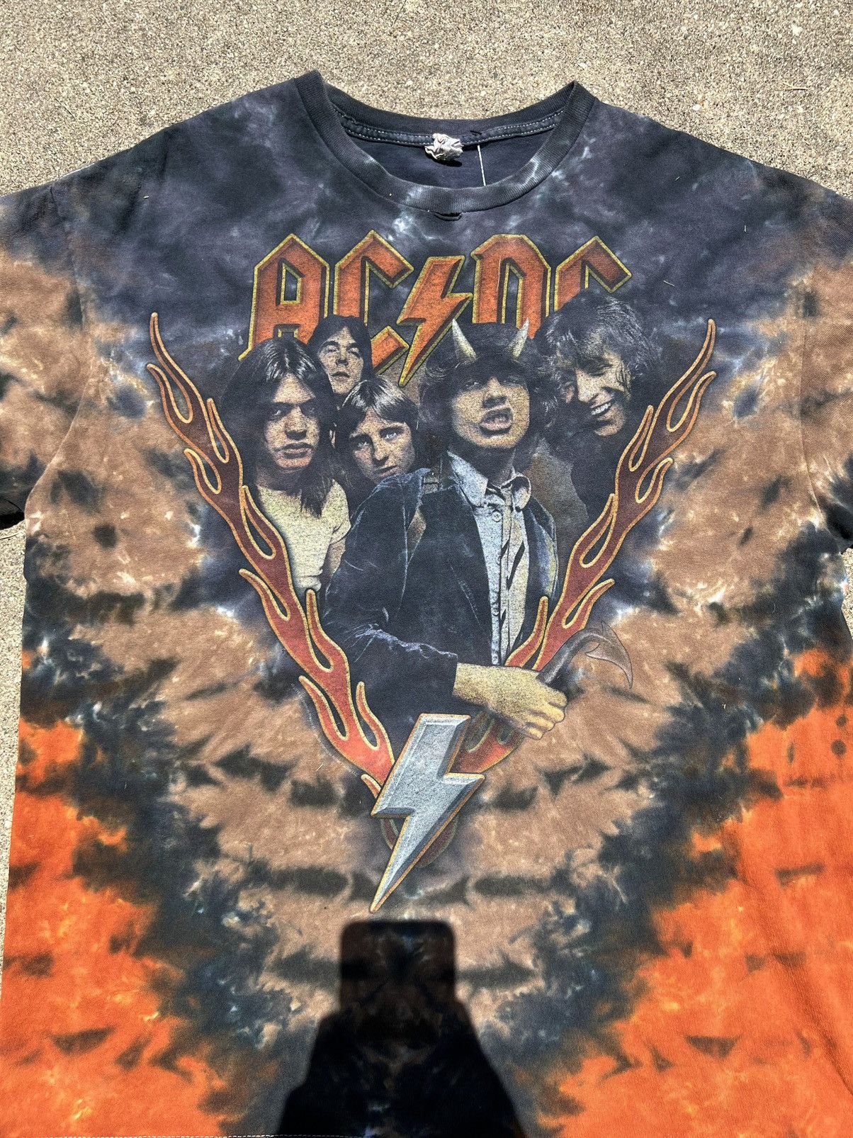 Vintage 2000s AC/DC Tie-dye T-shirt | Grailed
