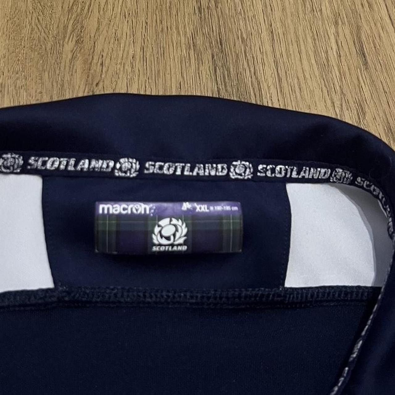 Macron Navy Scotland rugby shirt with white and green details Size US XXL / EU 58 / 5 - 4 Thumbnail