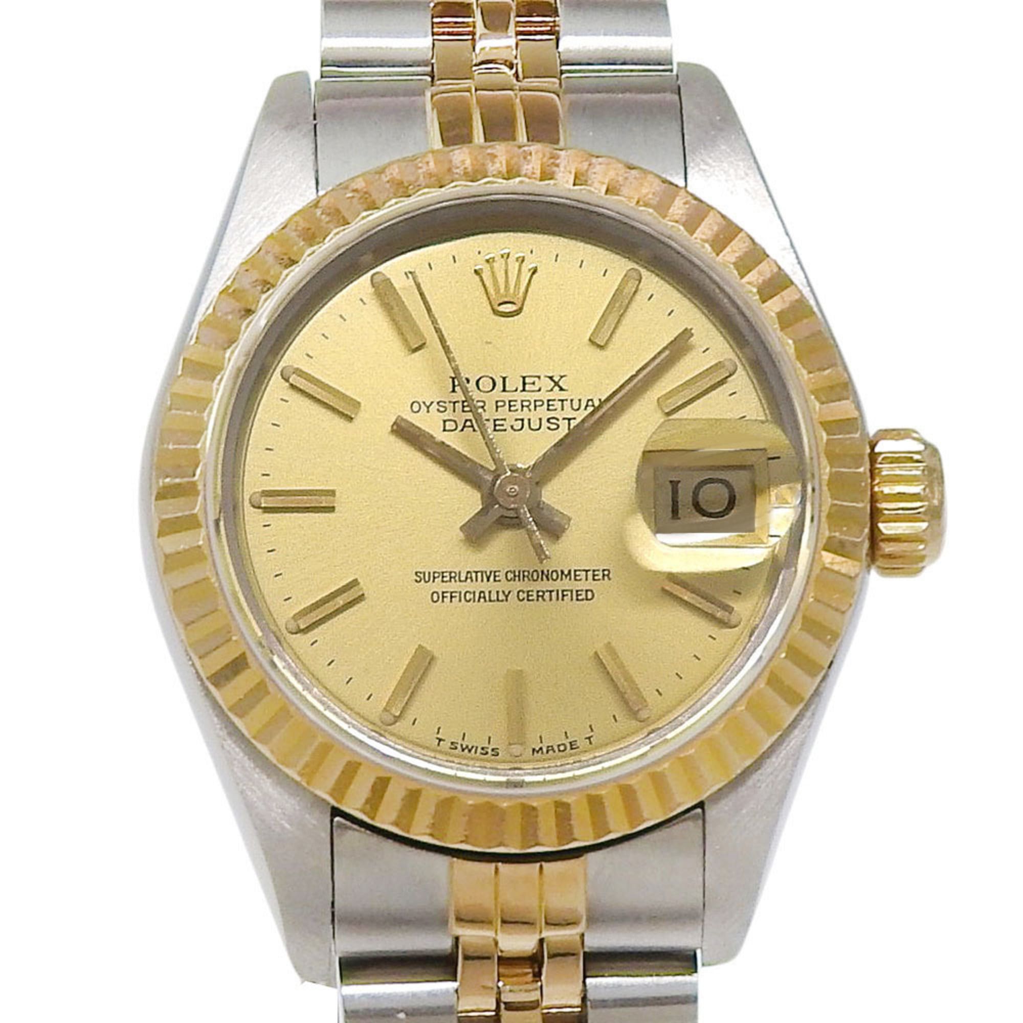 Rolex Rolex Datejust Two-Tone 69173, serial number in the 96s range, champagne gold dial, stainless steel, 18K yellow gold, overhauled December 2025, automatic winding. Size ONE SIZE - 1 Thumbnail
