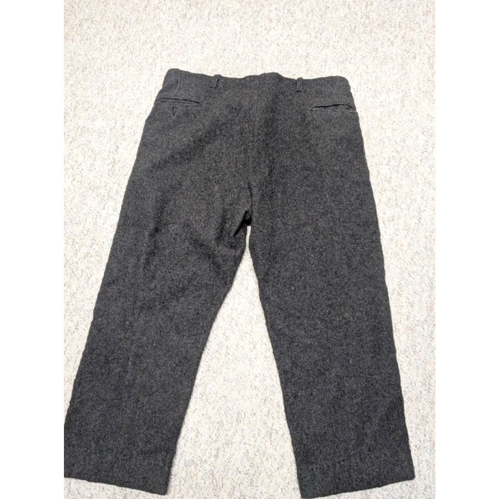 Vintage VINTAGE WOOL gray HUNTING pants 42x30 Mens Distressed Thick 1960s Size US 42 / EU 58 - 5 Thumbnail