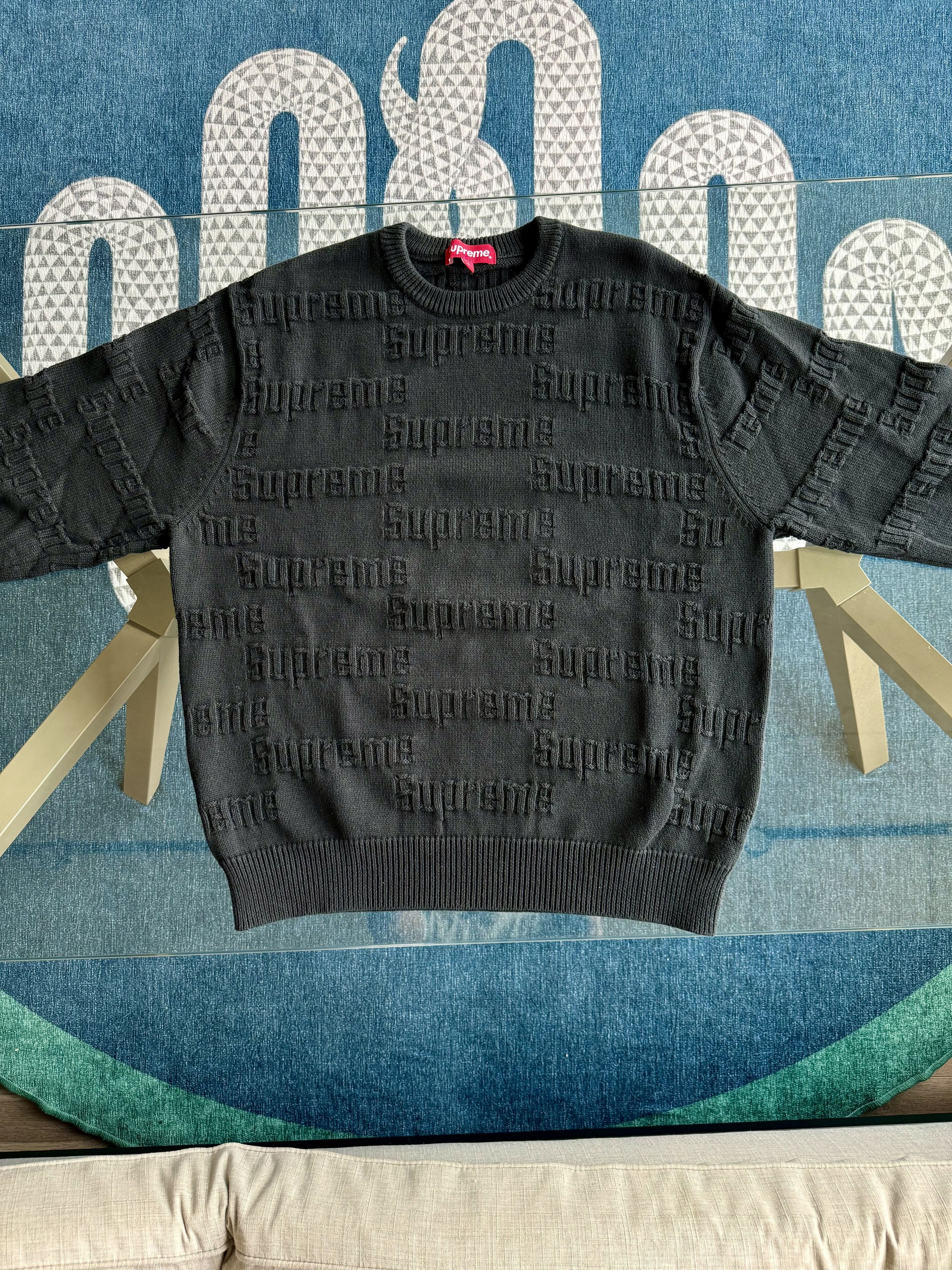 Supreme Supreme Raised Logo Sweater Size US L / EU 52-54 / 3 - 3 Thumbnail