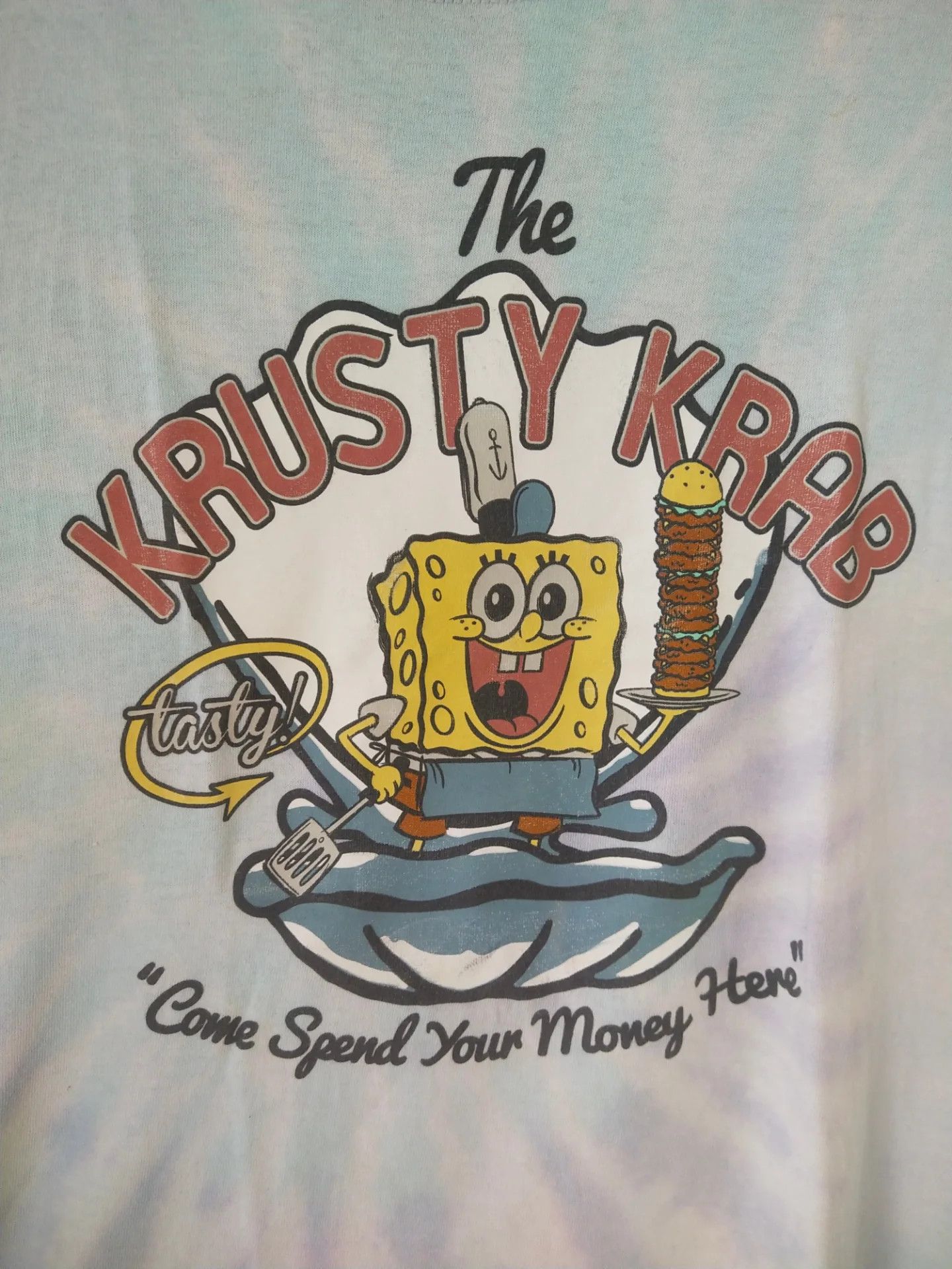 Nickelodeon SpongeBob SquarePants Tie Dye Krusty Krab Cartoon Tee Size US L / EU 52-54 / 3 - 2 Thumbnail
