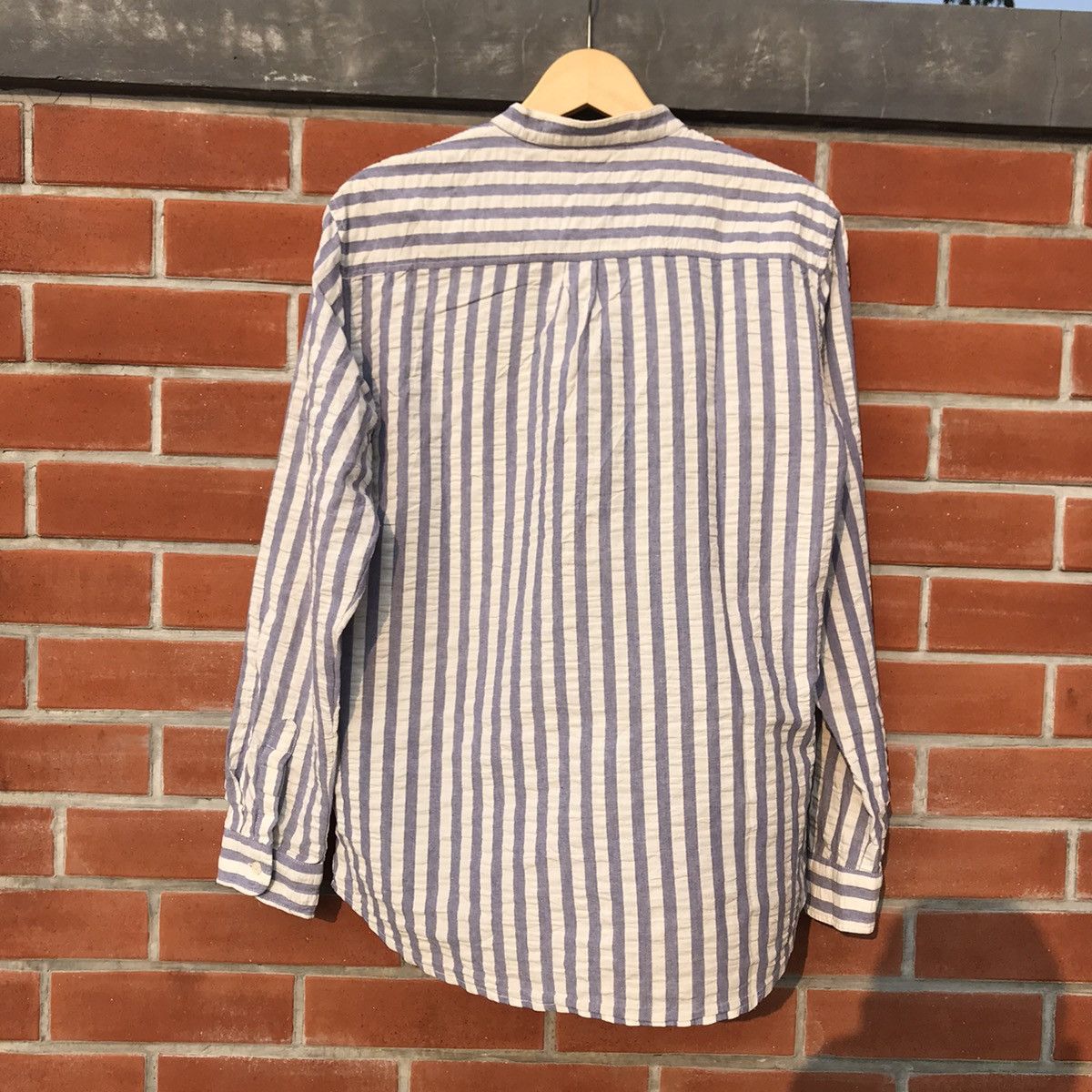 Neil Barrett × Vintage Neil Barrett Granddad blue Stripes long sleeves shirt m Size US L / EU 52-54 / 3 - 10 Thumbnail