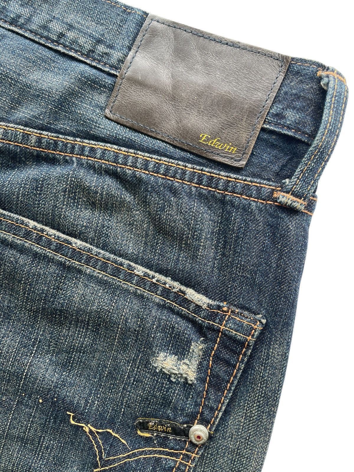 Edwin Edwin Ripped Distressed Denim Size US 35 - 11 Thumbnail