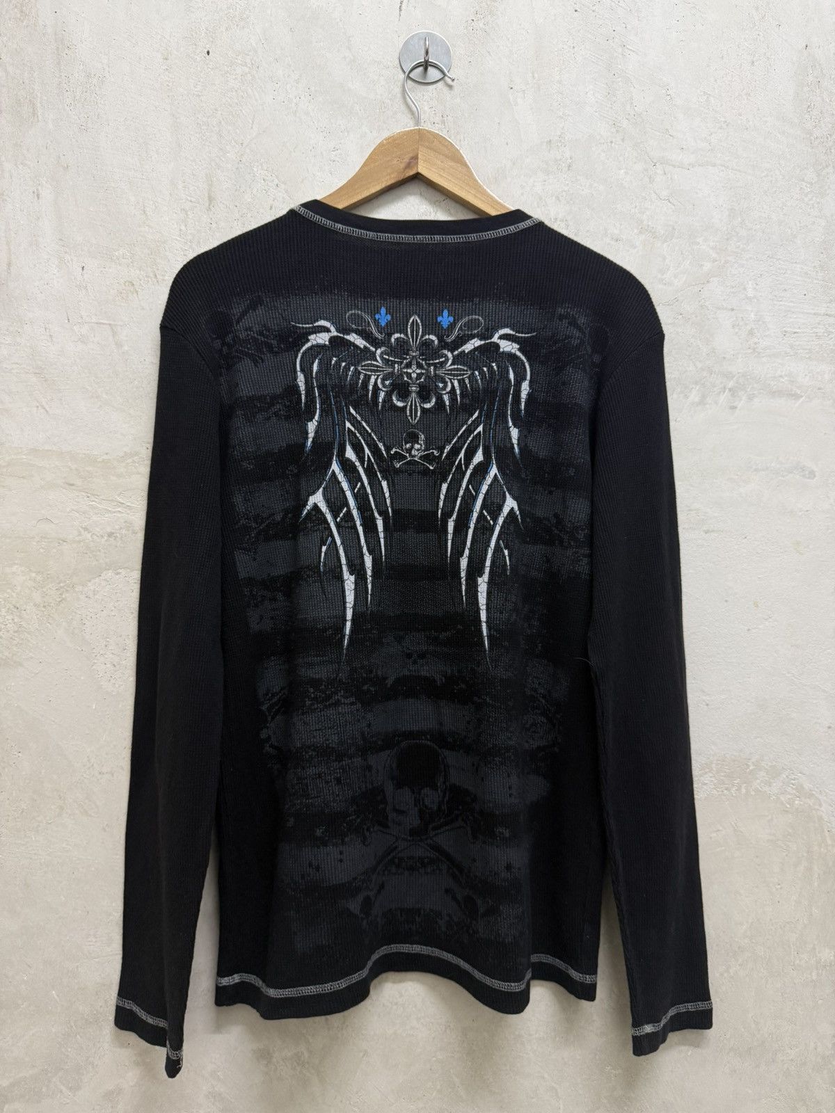 Affliction No Boundaries Salvation Crosses Thermal Shirt Cyber Y2K Size US M / EU 48-50 / 2 - 3 Thumbnail