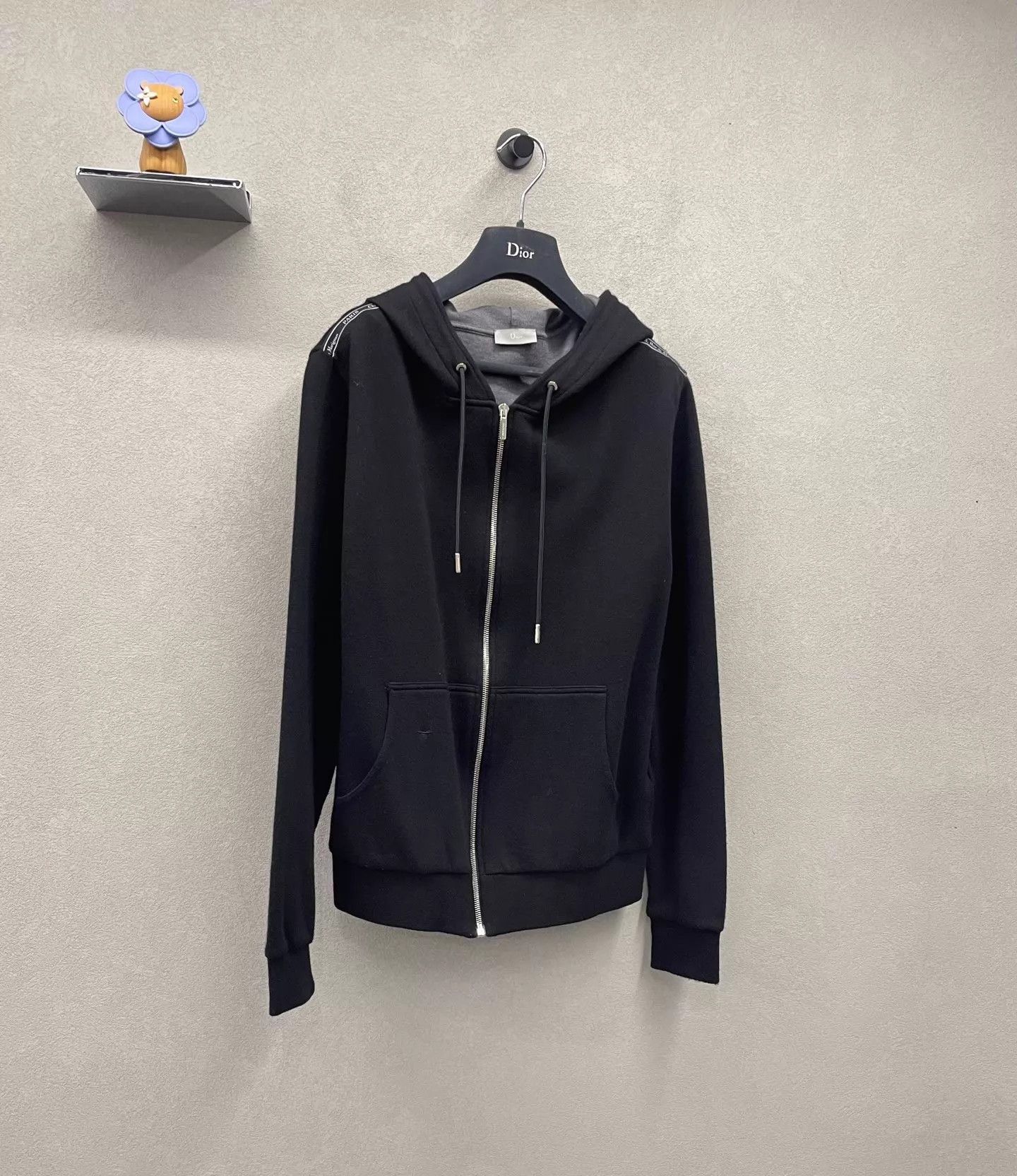 Dior Dior black zipper hooded jacket S classic sporty Size S / US 4 / IT 40 - 3 Thumbnail