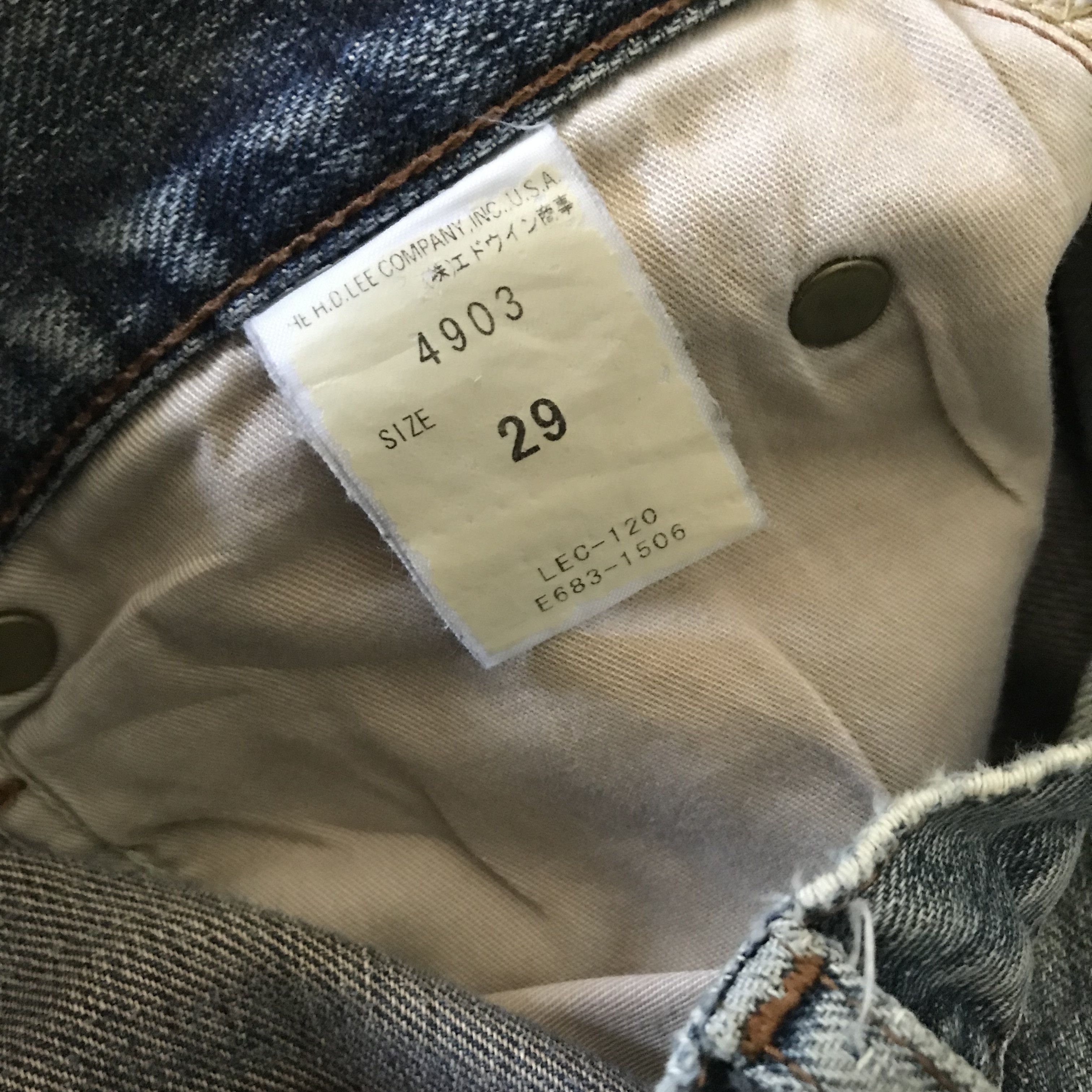 Lee Vintage 90s Lee Light Wash Faded Blue Straigh Flare Size US 29 - 14 Thumbnail