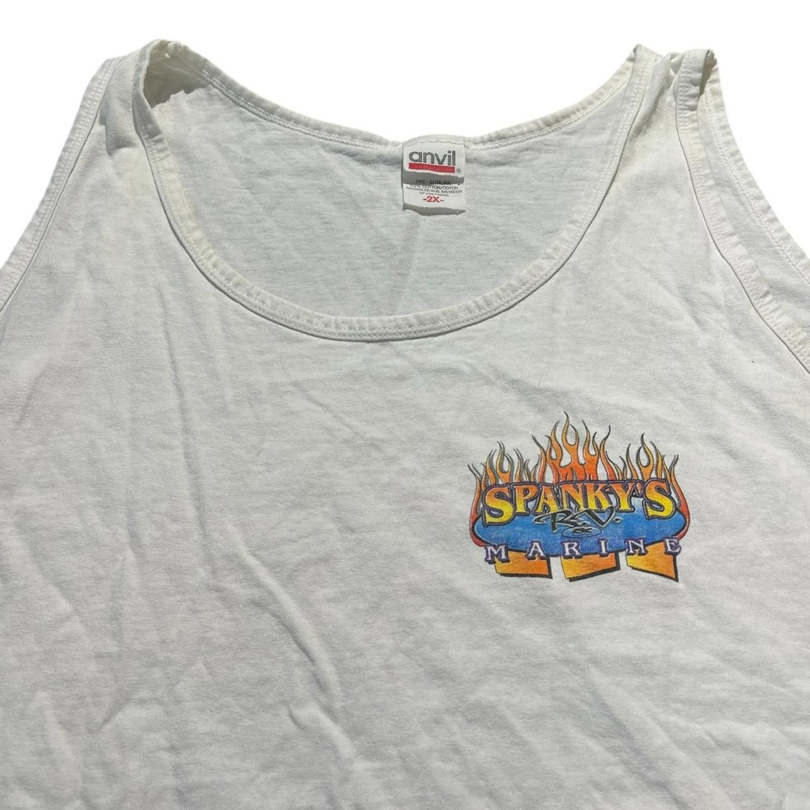 Anvil Vintage 90s Spankys RV Marine Parker Arizona Flame Tank Size US XXL / EU 58 / 5 - 3 Thumbnail