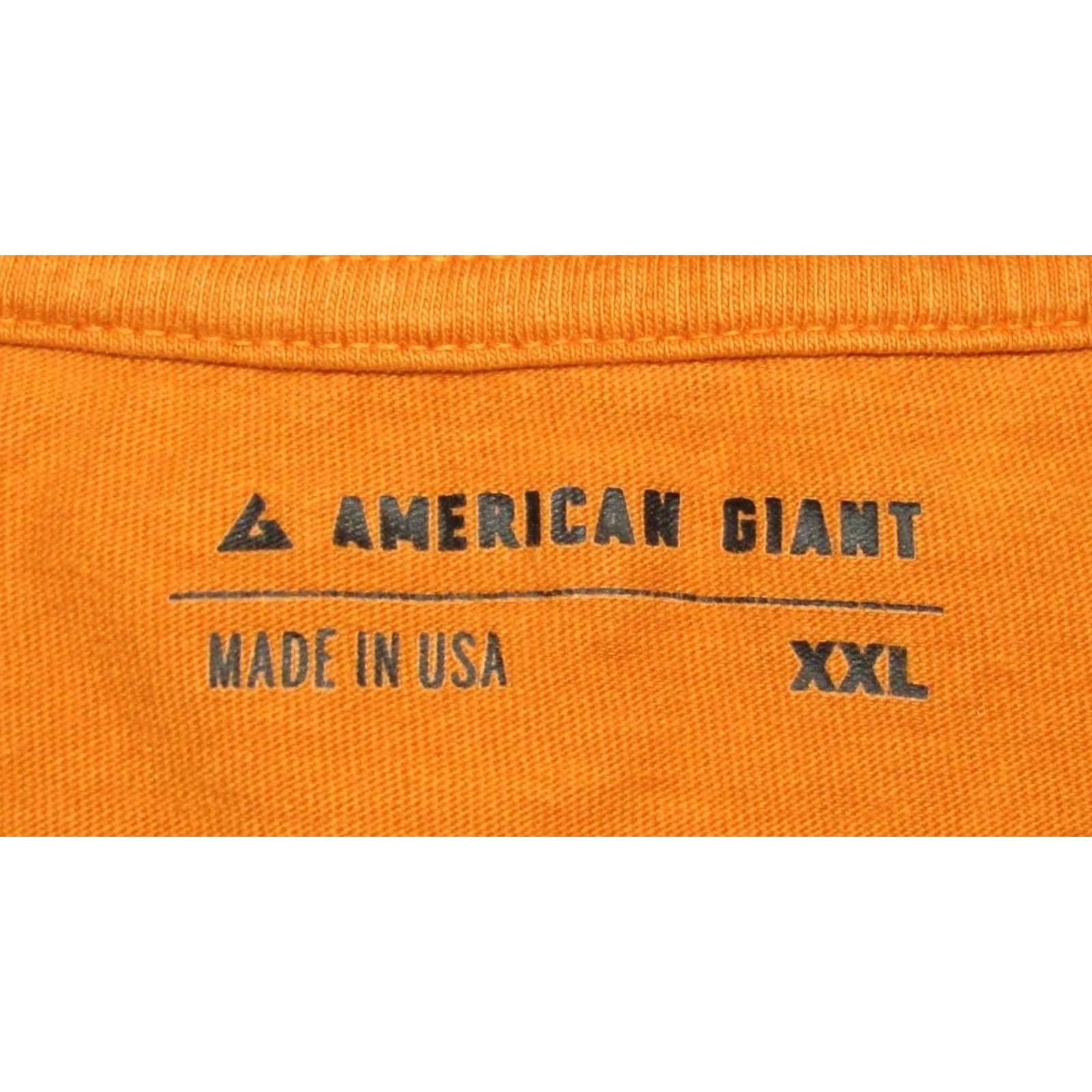 Vintage AMERICAN GIANT Orange Cotton Long Sleeve Shirt Made In USA XXL Mens Size US XXL / EU 58 / 5 - 3 Thumbnail