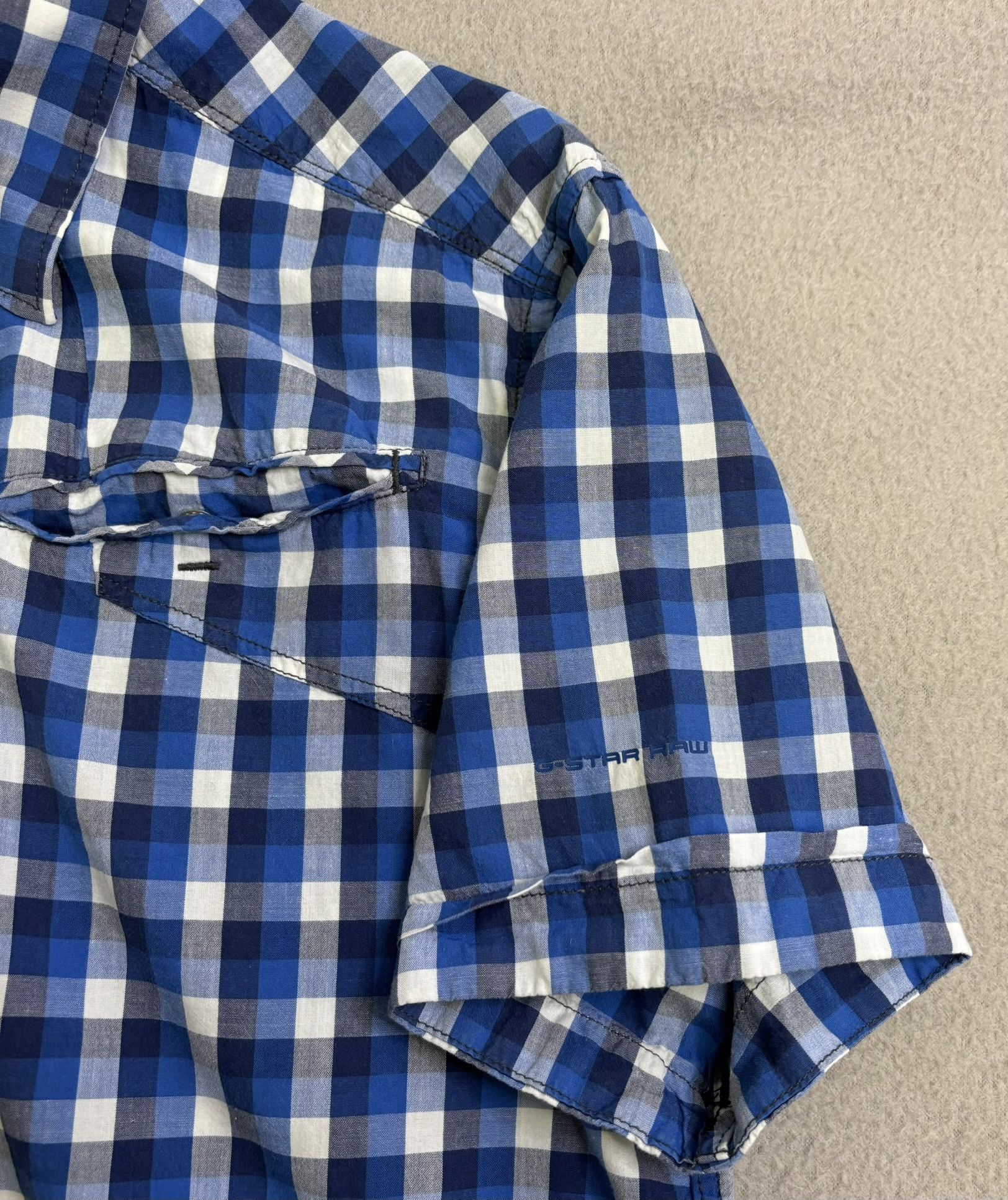 G-Star G Star Raw Shirt Medium blue white check Size US M / EU 48-50 / 2 - 8 Thumbnail