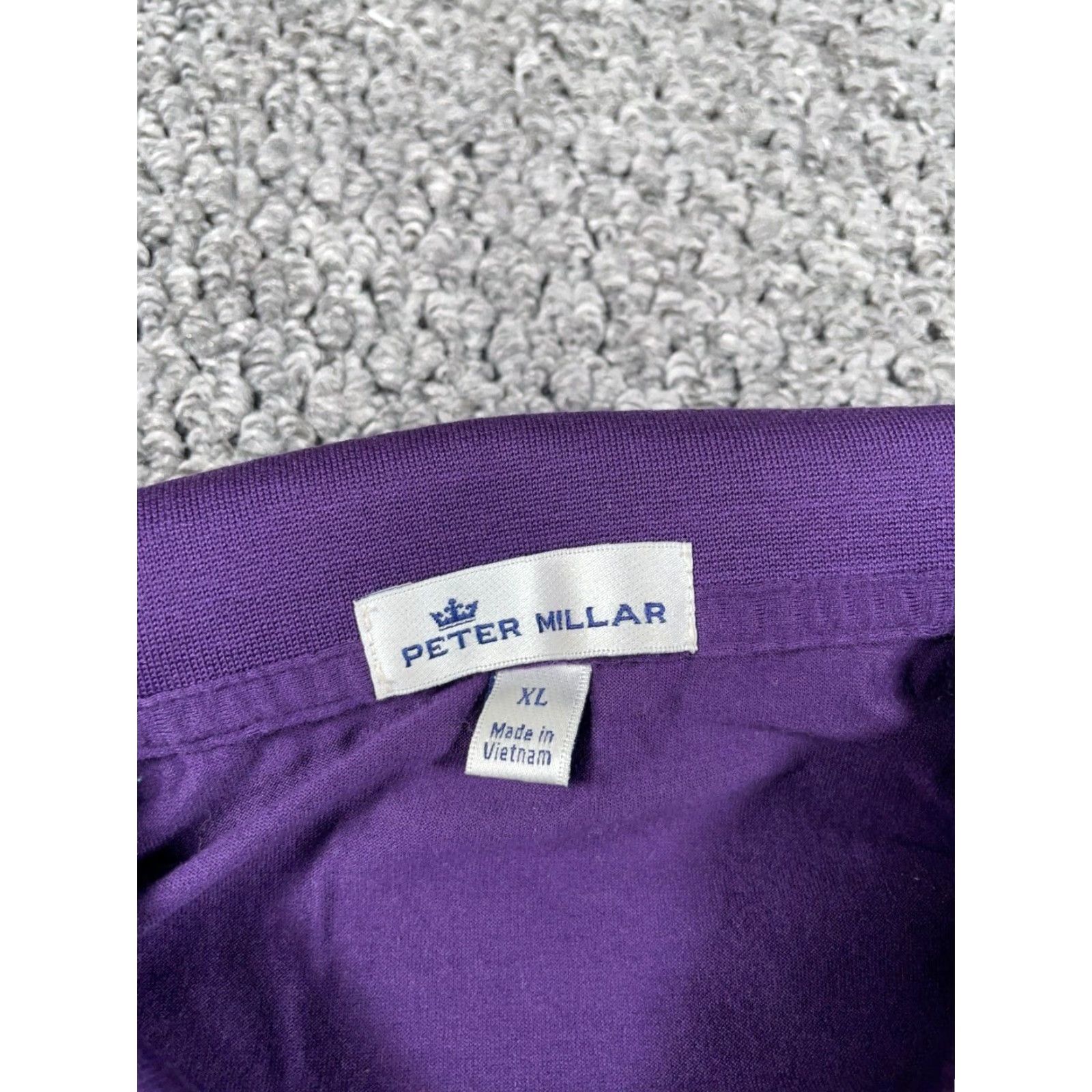 Peter Millar Peter Millar Shirt Adult XL Purple Cotton Polo Golf Preppy Classic Mens Size US XL / EU 56 / 4 - 3 Thumbnail