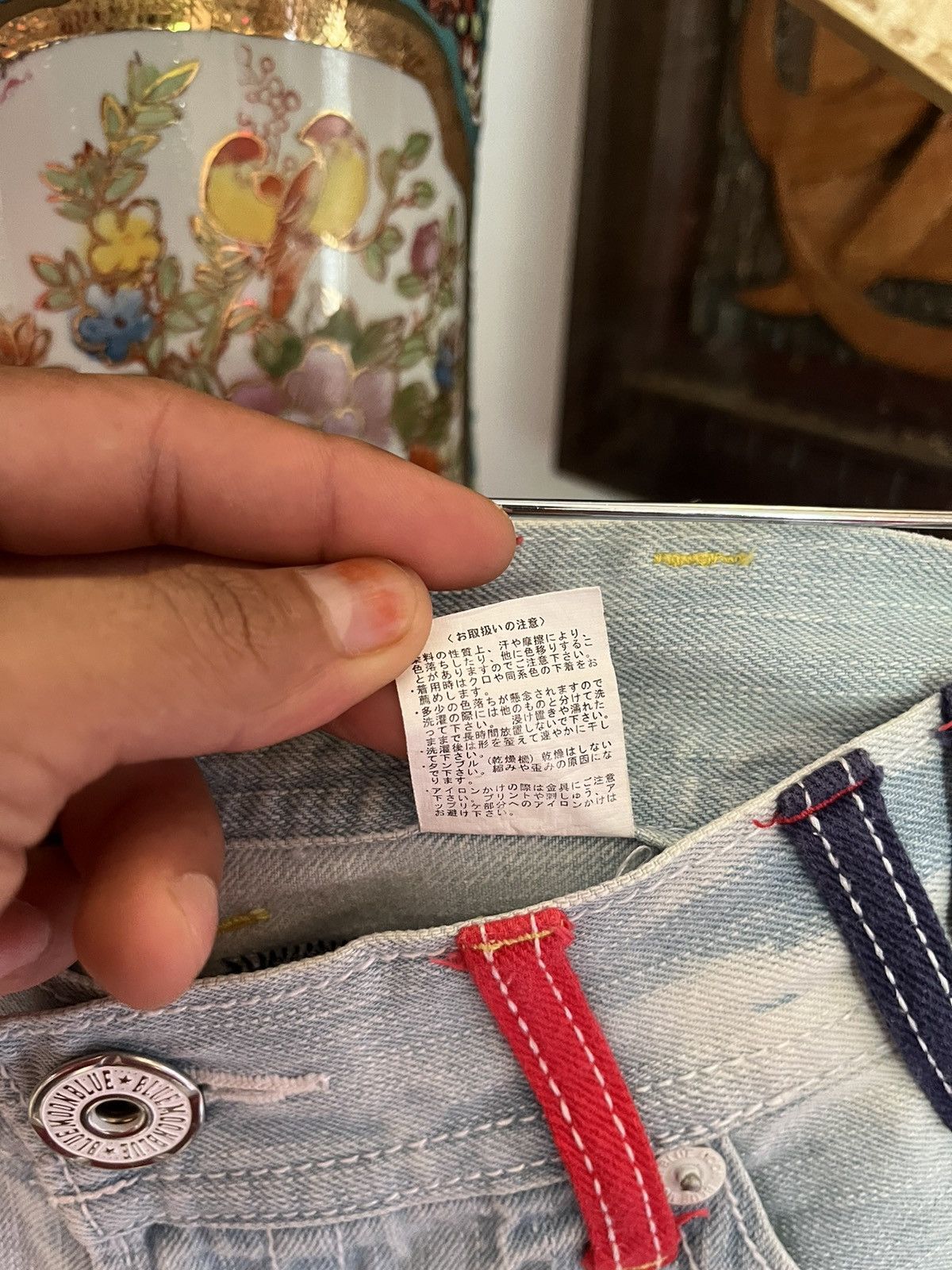 Blue Blue Japan × If Six Was Nine Y2K Blue Moon Blue Multi Embroidered Jeans Size US 30 / EU 46 - 11 Thumbnail