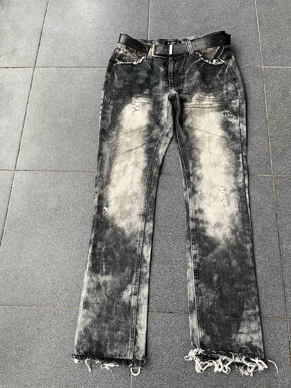 14th Addiction 🇯🇵Vtg y2k In The Attic Homme smoke distressed Jeans pats 🇯🇵 Size US 32 / EU 48 - 3 Thumbnail