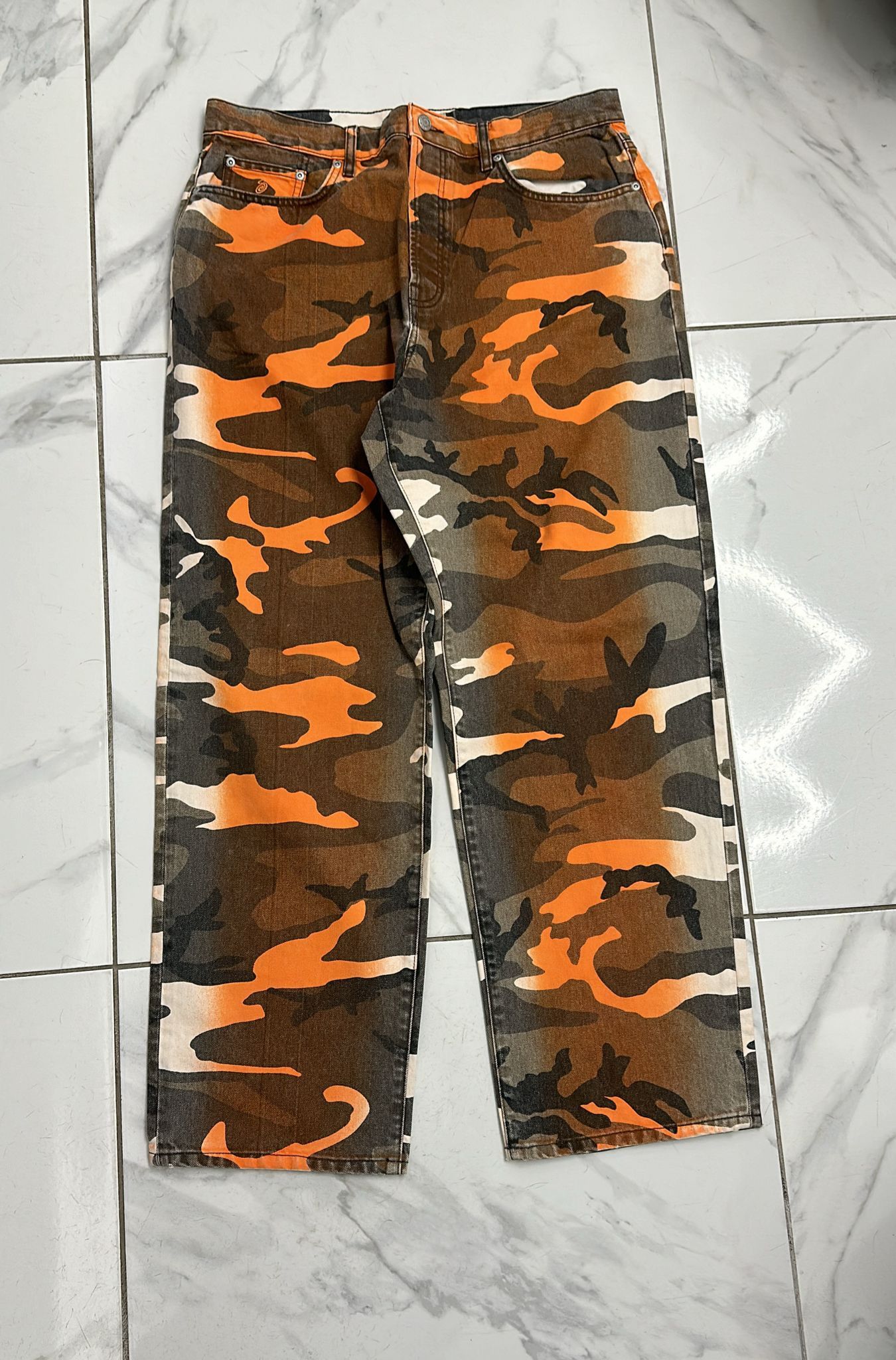 Streetwear × Stussy Stussy Big Ol Jeans Stenpat Camo North Folk