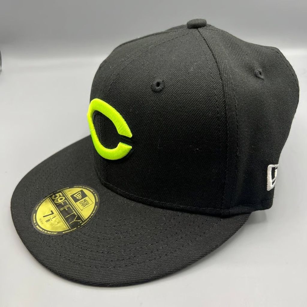 New Era Cincinnati Reds Hat Men 7 1/8 Black Summer Pop Fitted Cap Size ONE SIZE - 3 Thumbnail