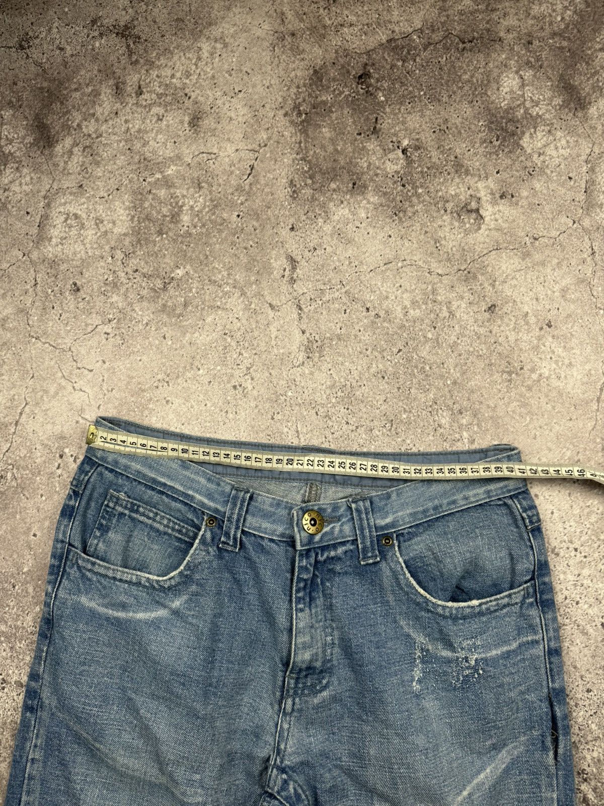 Japanese Brand Vintage Flared Distressed Jeans Japanesse Baggy Wide Y2K Size US 32 / EU 48 - 10 Thumbnail