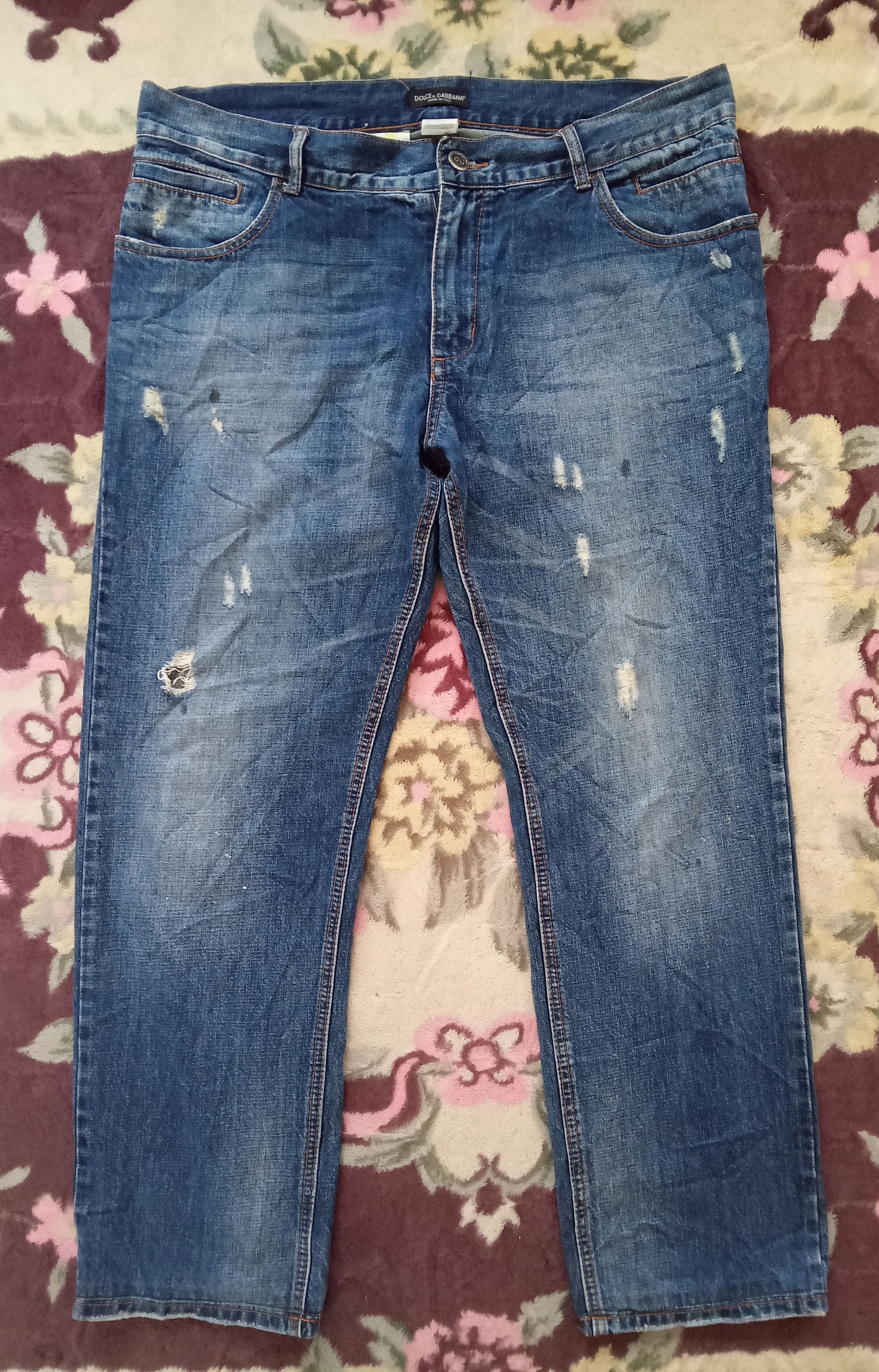 Dolce & Gabbana Dolce & Gabbana Distressed Design Jeans Size US 41 - 2 Thumbnail
