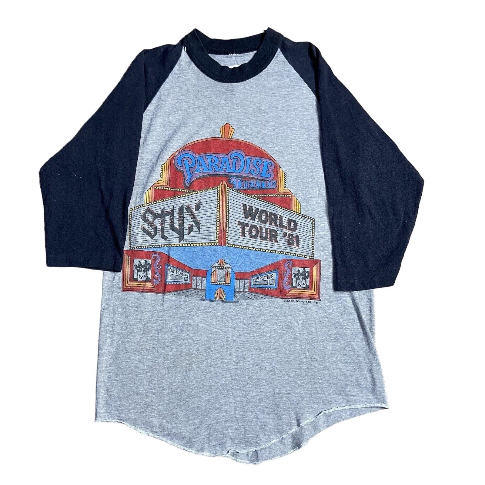 Paradise Vintage 1981 STYX At The Paradise Theatre Baseball T-shirt Size US S / EU 44-46 / 1 - 1 Thumbnail