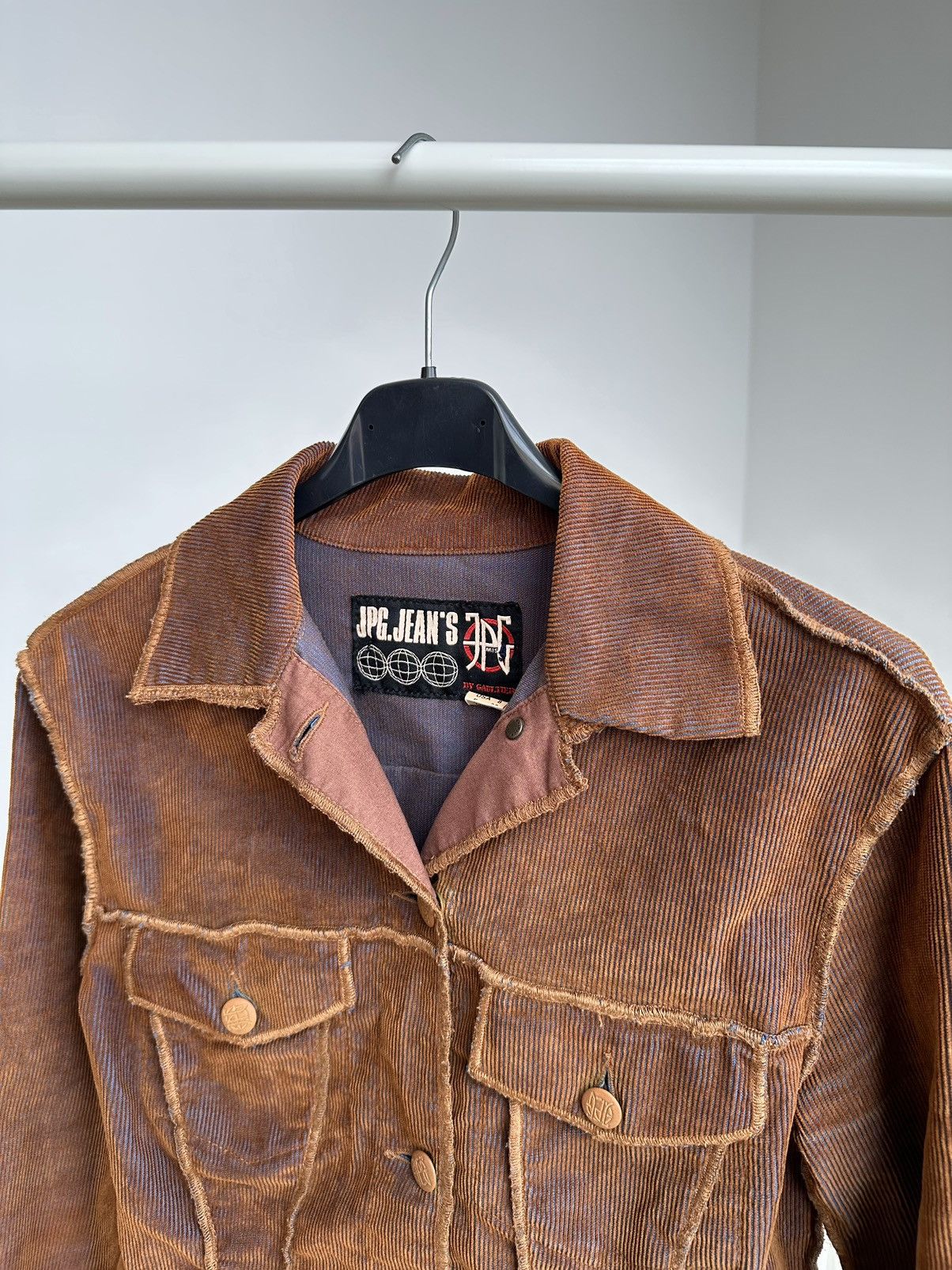 Jean Paul Gaultier Vintage Jean Paul Gaultier Rust Corduroy Blue Brown jacket Size S / US 4 / IT 40 - 2 Thumbnail