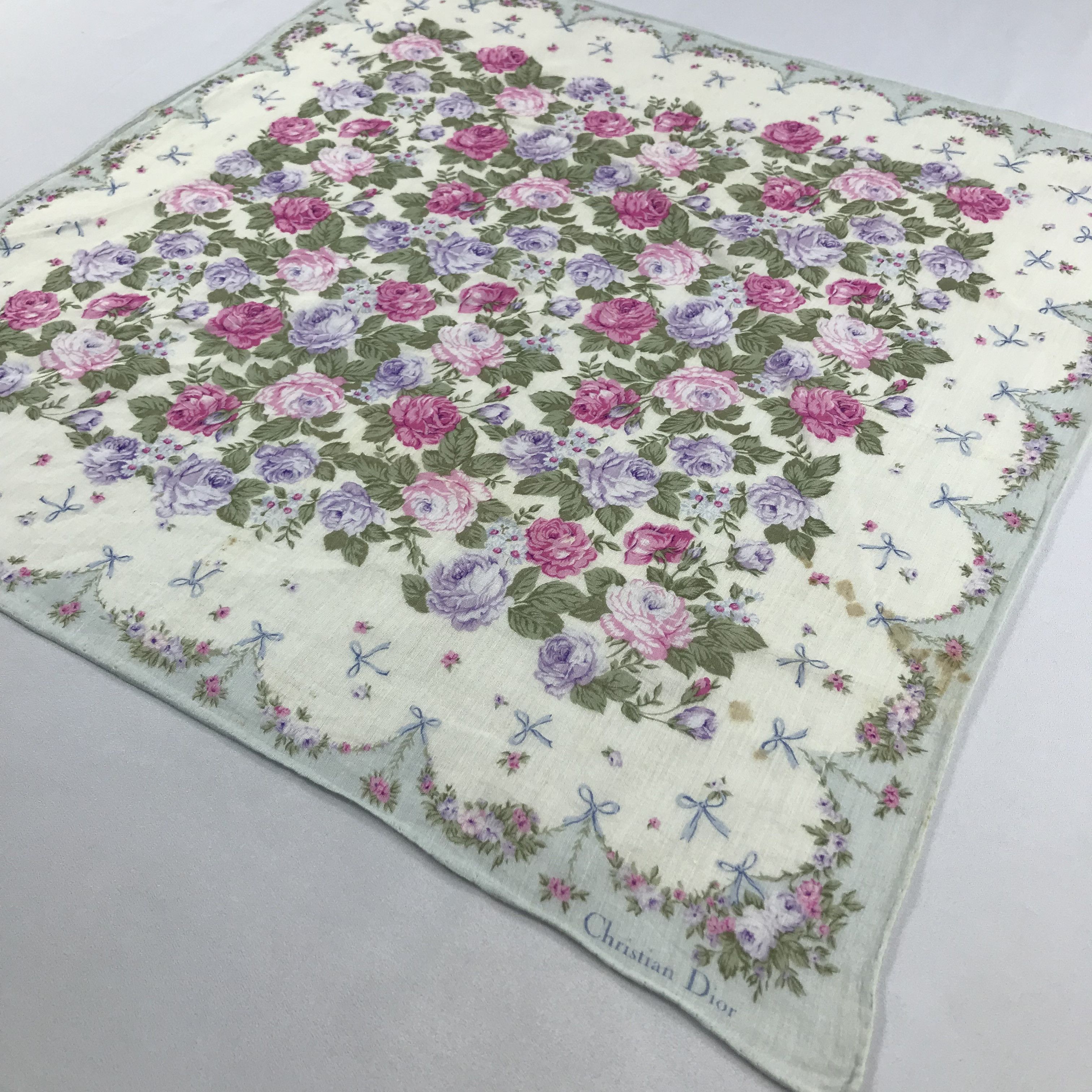 Vintage Christian Dior Bandana / Handkerchief / Neckerchief - S2276 Size ONE SIZE - 2 Thumbnail