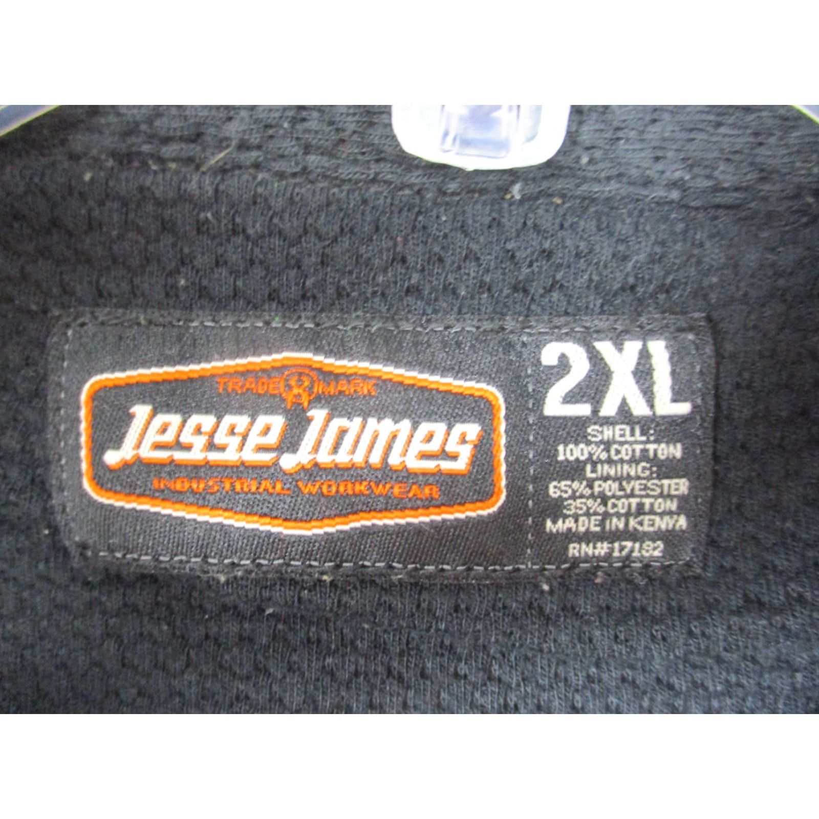 Vintage Jesse James Work Jacket Mens 2XL Canvas Button-Up Dual Pocket Lined Beige Industrial Camouflage? (No, keep to original words) Size US XXL / EU 58 / 5 - 3 Thumbnail
