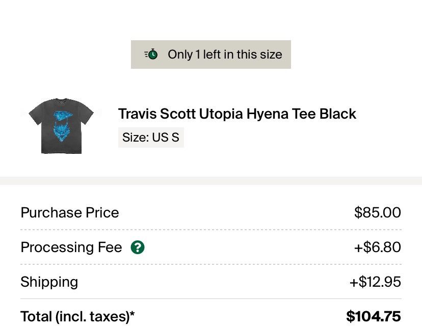 Travis Scott Travis Scott Utopia Hyena Tee | Grailed