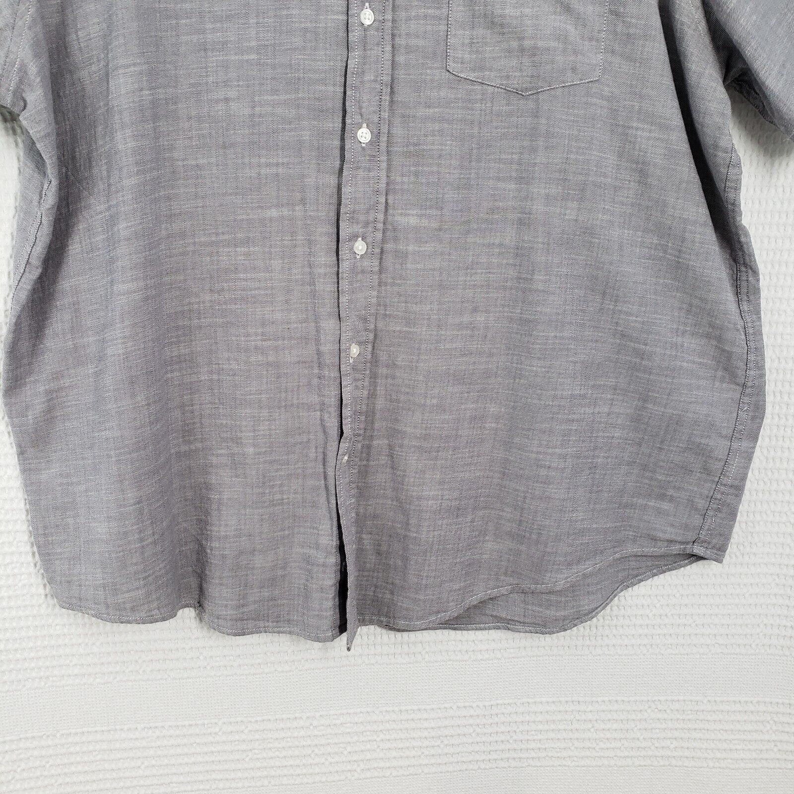 George George Button Down Shirt Mens 2XL Gray Short Sleeve Classic Size US XXL / EU 58 / 5 - 10 Thumbnail