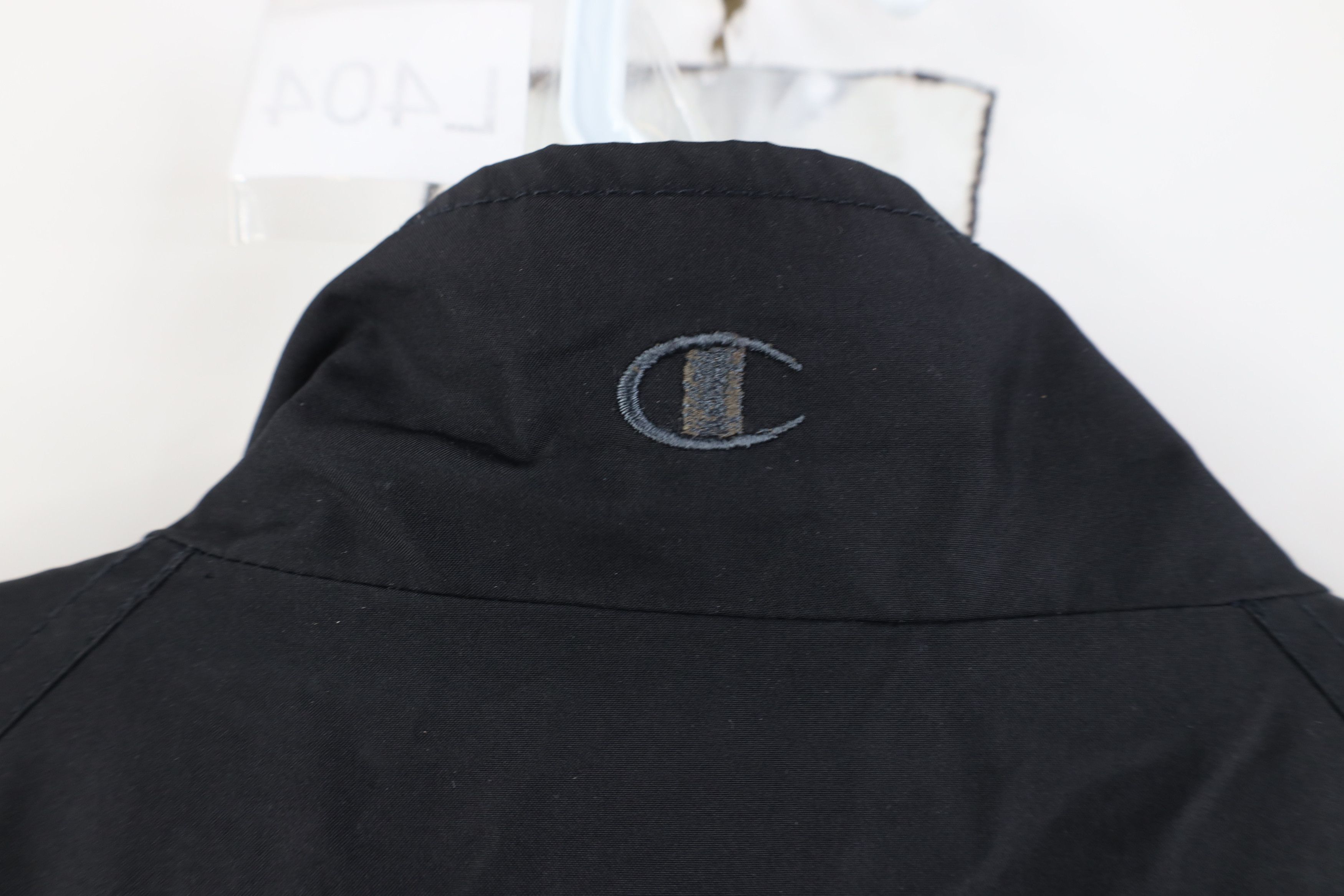Champion Vintage 90s Y2K Champion Lined Windbreaker Jacket Black Size US XL / EU 56 / 4 - 13 Thumbnail