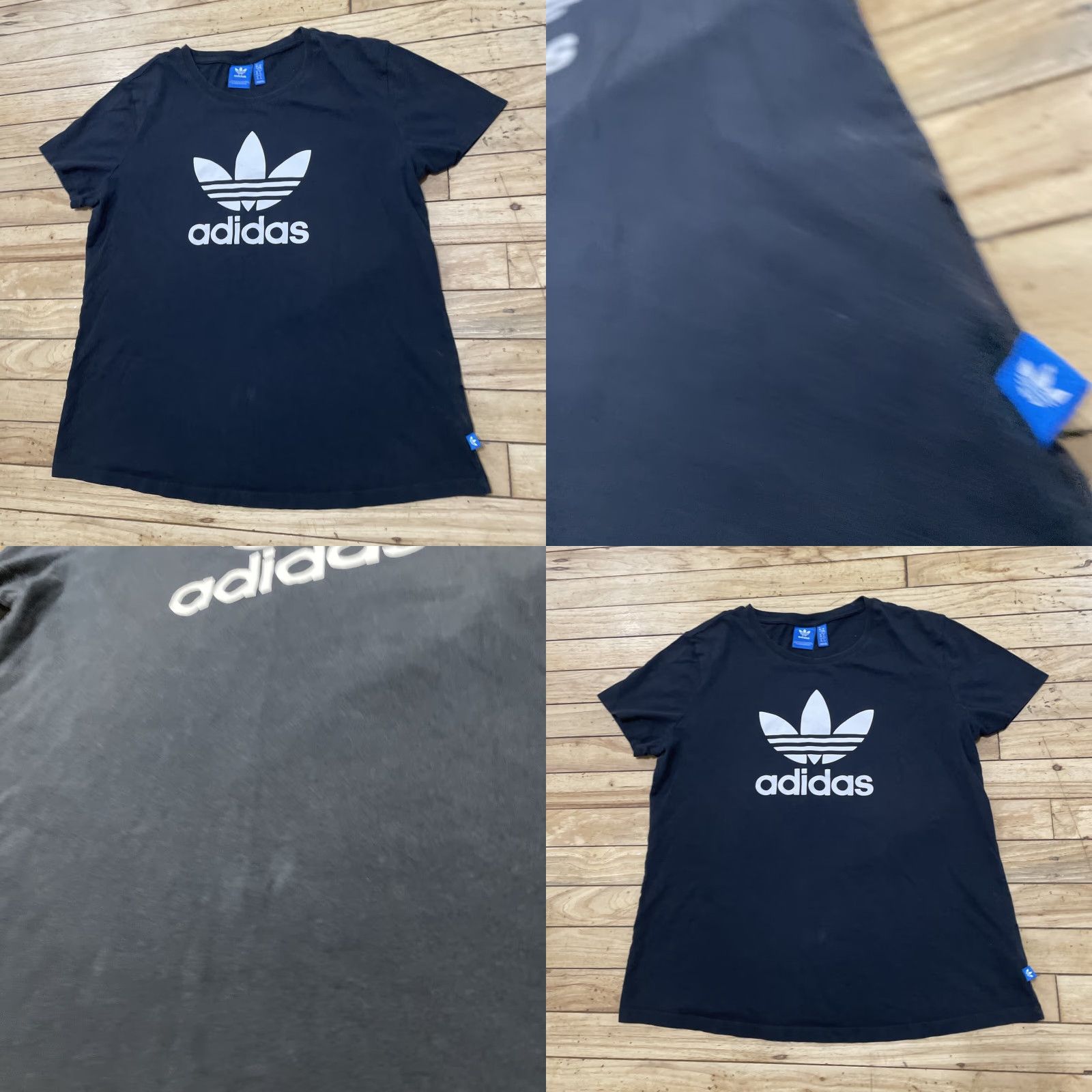 Adidas VINTAGE ADIDAS T Shirt XL Womens Black White Skater Trefoil Logo Sewn Tag Y2k Vtg Tee Size XL / US 12-14 / IT 48-50 - 9 Thumbnail
