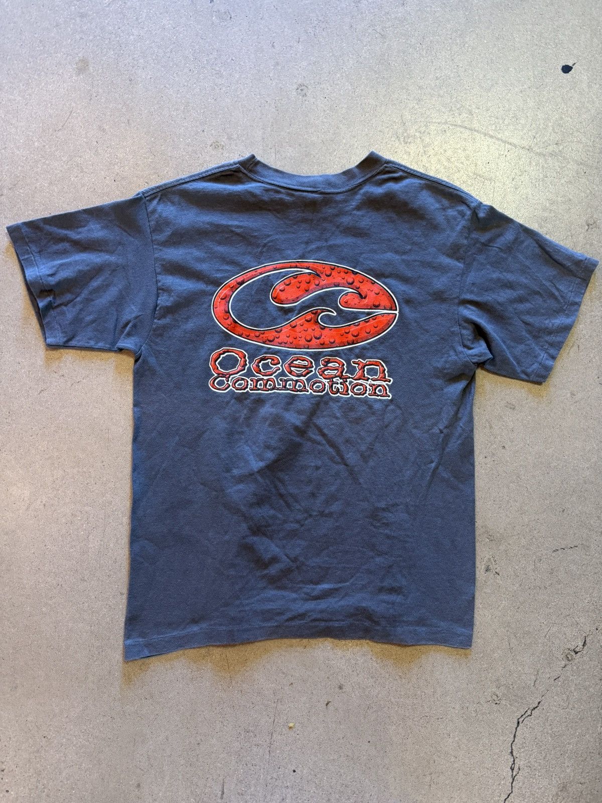 Quiksilver Vintage 90s Ocean Commotion Surf Single Stitch Tee Shirt Size US M / EU 48-50 / 2 - 1 Thumbnail