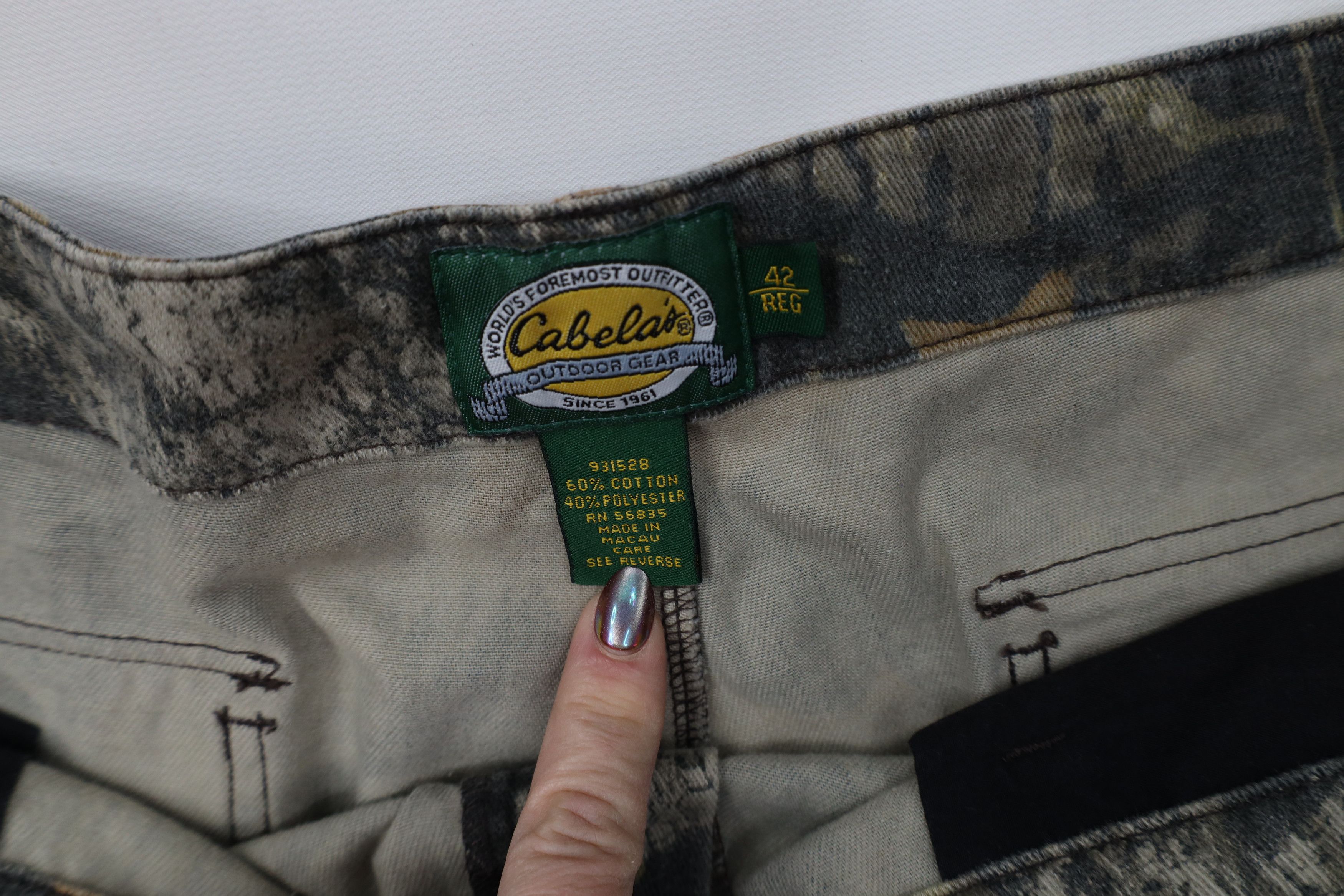 Cabelas Vintage 90s Y2K Cabelas Camouflage Wide Leg Cargo Pants Size US 42 / EU 58 - 7 Thumbnail
