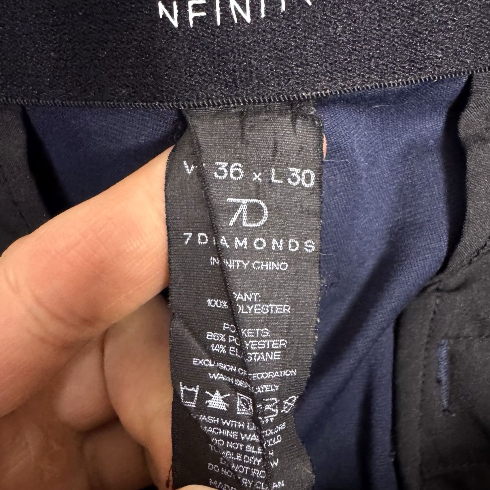 Vintage 7 Diamonds Infinity Pants Mens 36x30 Athletic Performance Tech Wicking STP-1267 Size US 36 / EU 52 - 5 Thumbnail