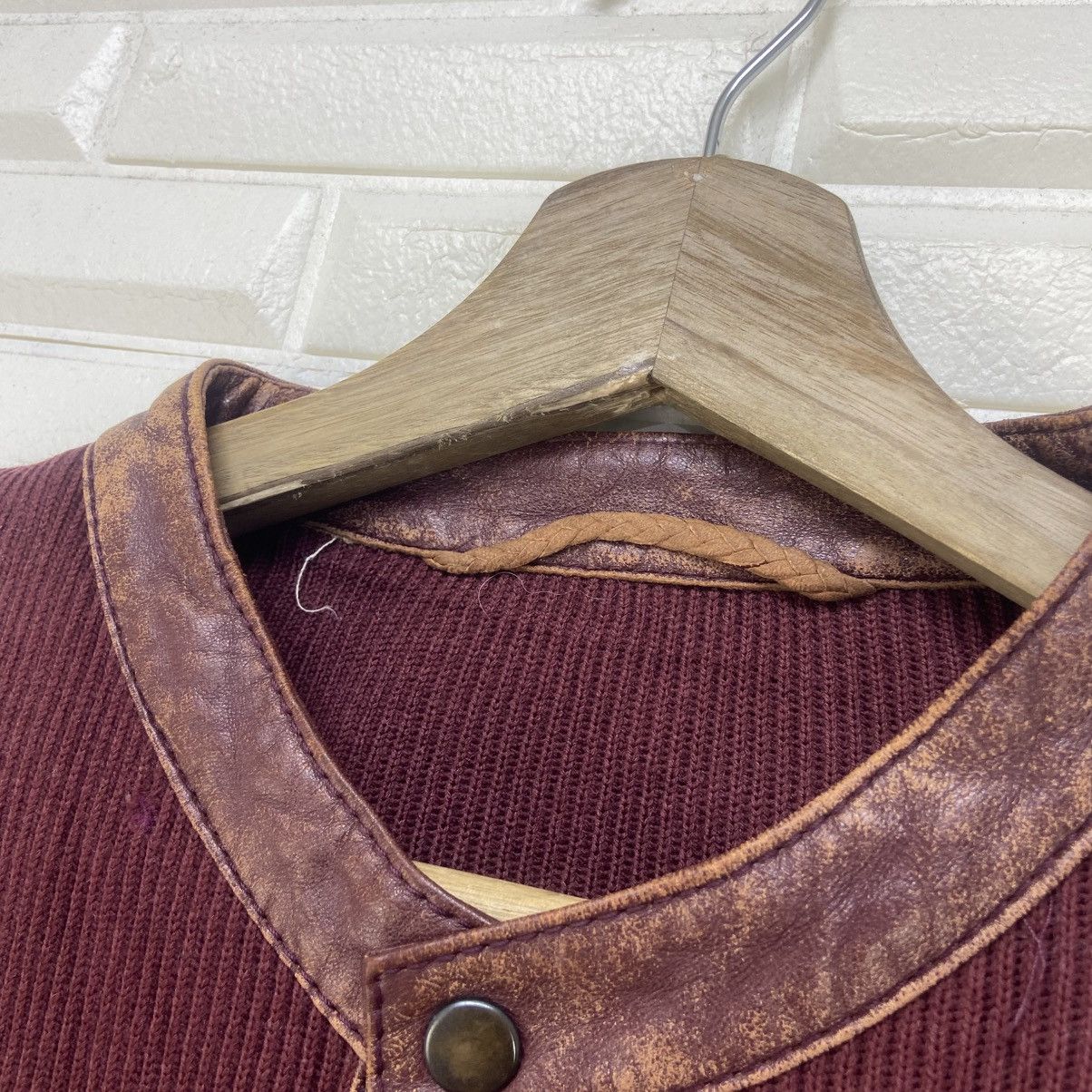 Vintage Vintage 80s Lainez Madrid Leather + Knit Jacket Size US S / EU 44-46 / 1 - 11 Thumbnail