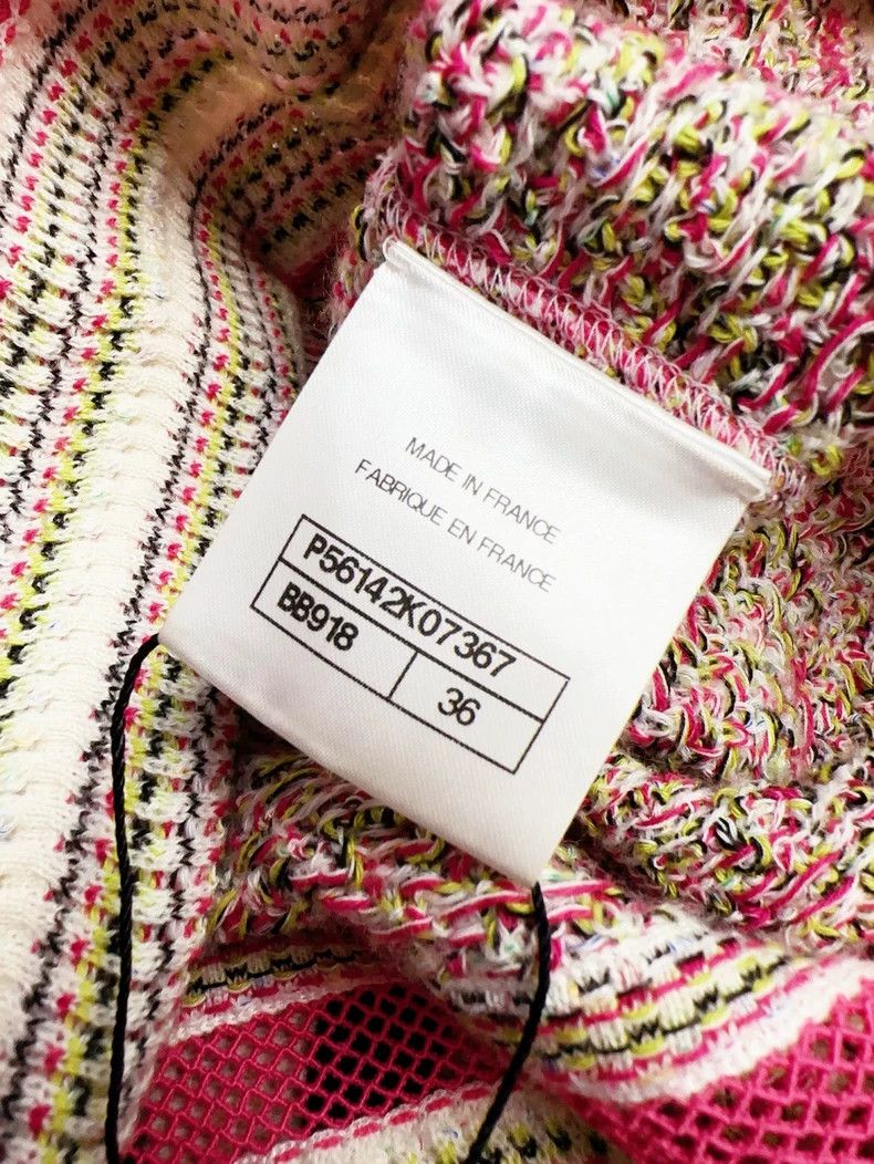 Chanel Chanel Pink mixed color round neck short sleeves Size XS / US 0-2 / IT 36-38 - 4 Thumbnail