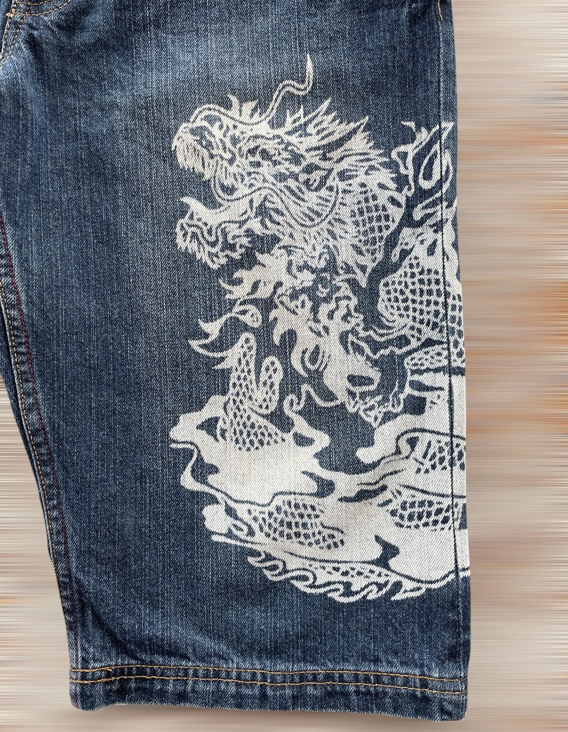 Designer × Japanese Brand MEMORY SPECIAL DRAGON PRINTED SHORT Size US 34 / EU 50 - 5 Thumbnail