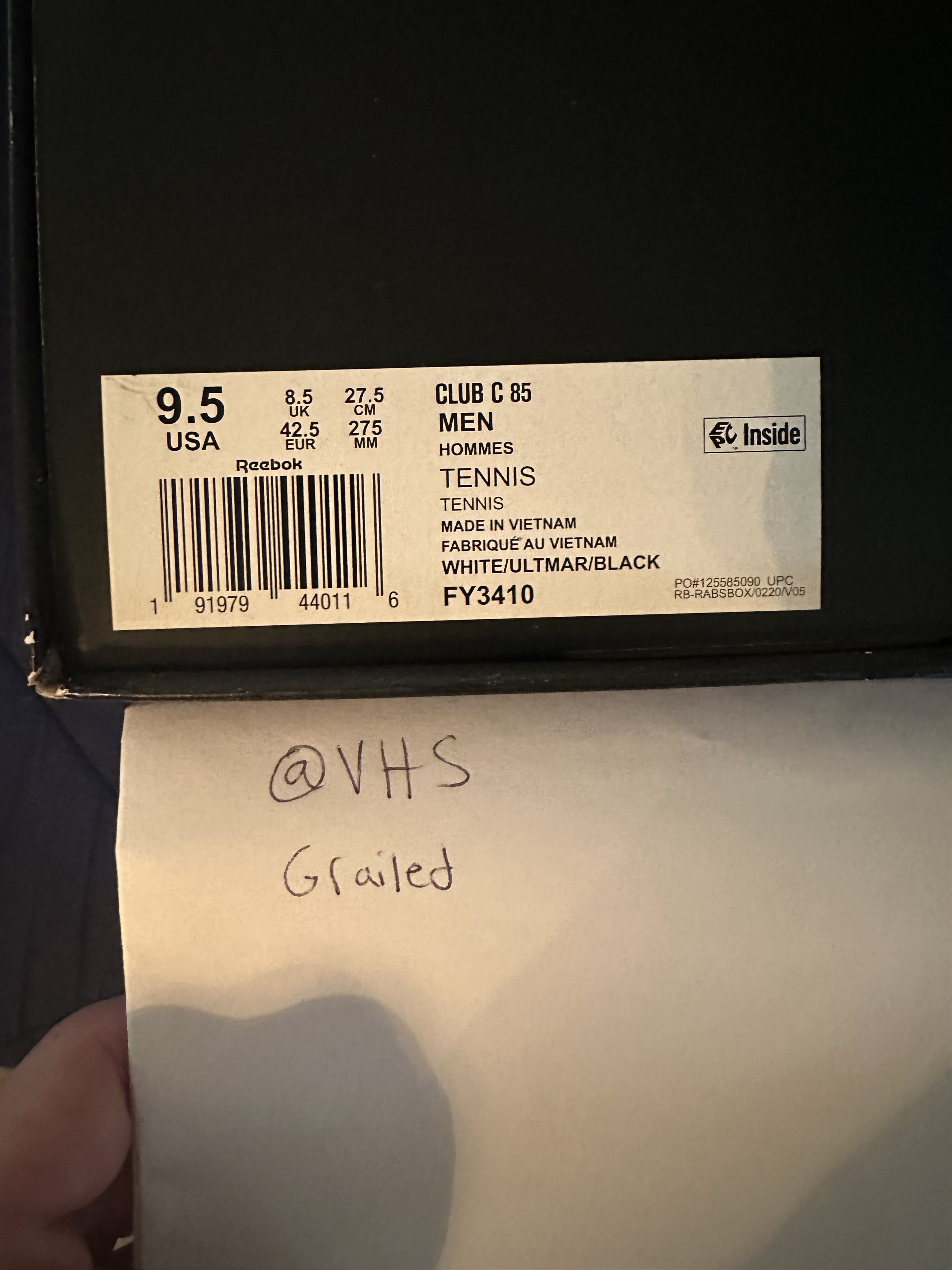 Reebok Club C 85 Eric Emanuel White Ultramarine