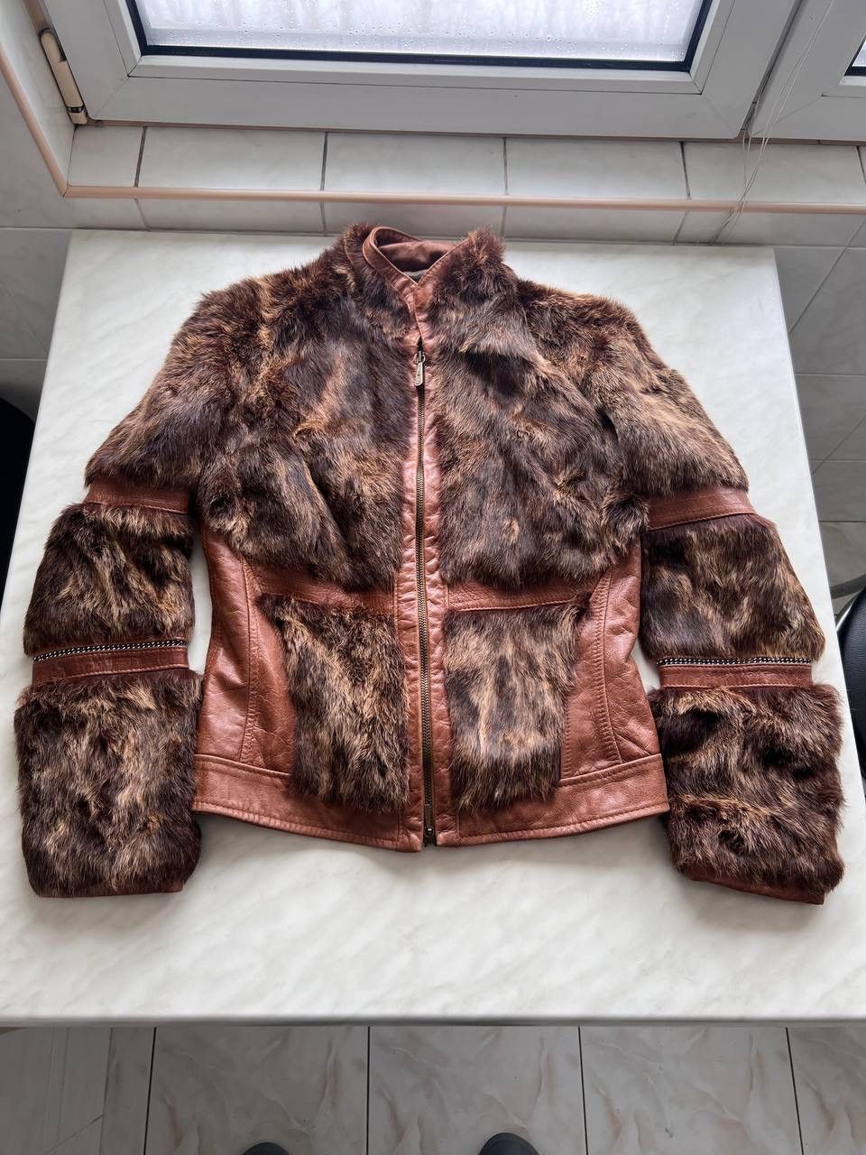 Other Italian biker leather fur jacket Size S / US 4 / IT 40 - 9 Thumbnail