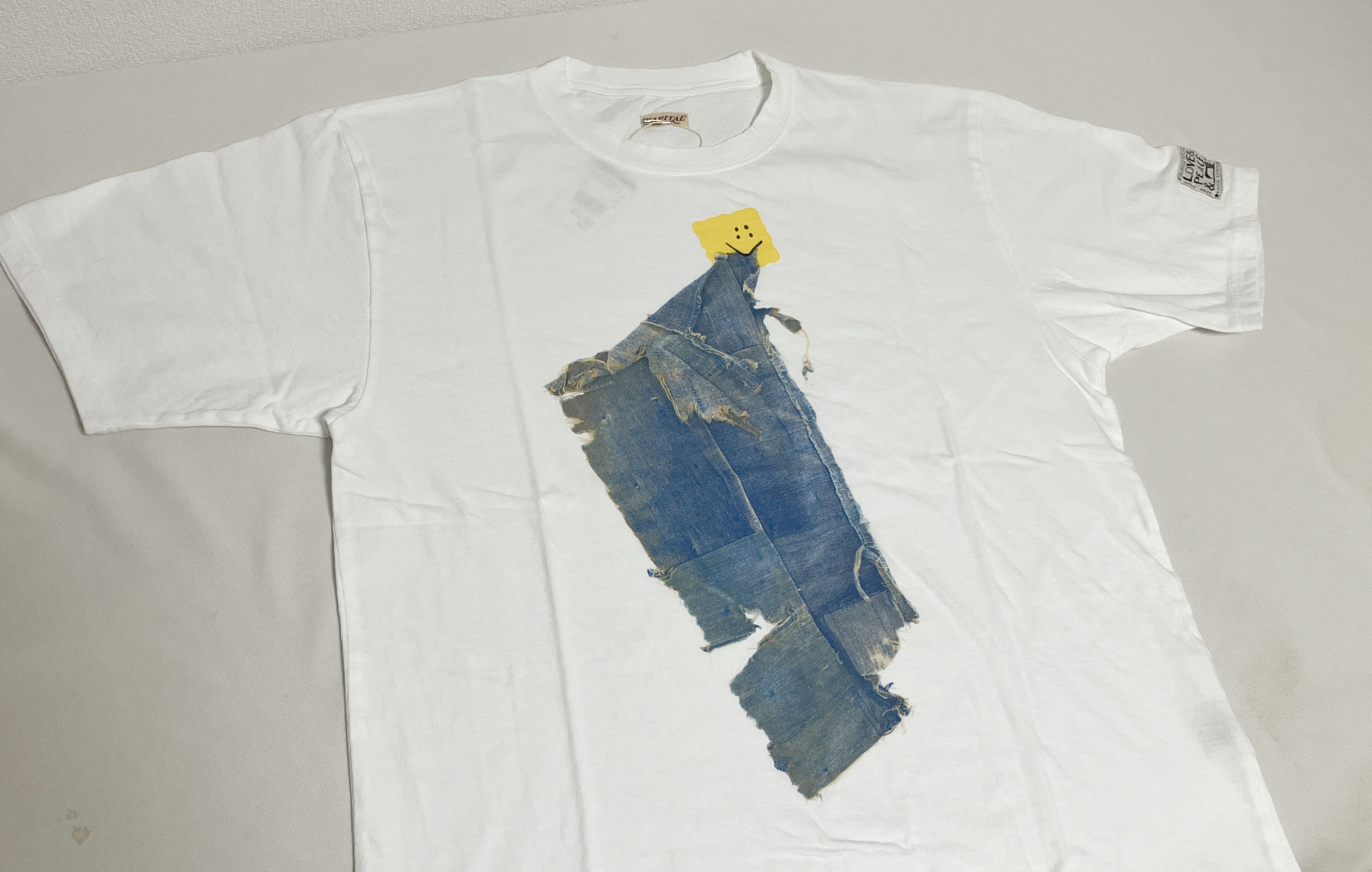 Kapital Kapital 20 Tenjiku PECKISH BORO PIECE crew t-shirt Tee white Size US XL / EU 56 / 4 - 8 Thumbnail