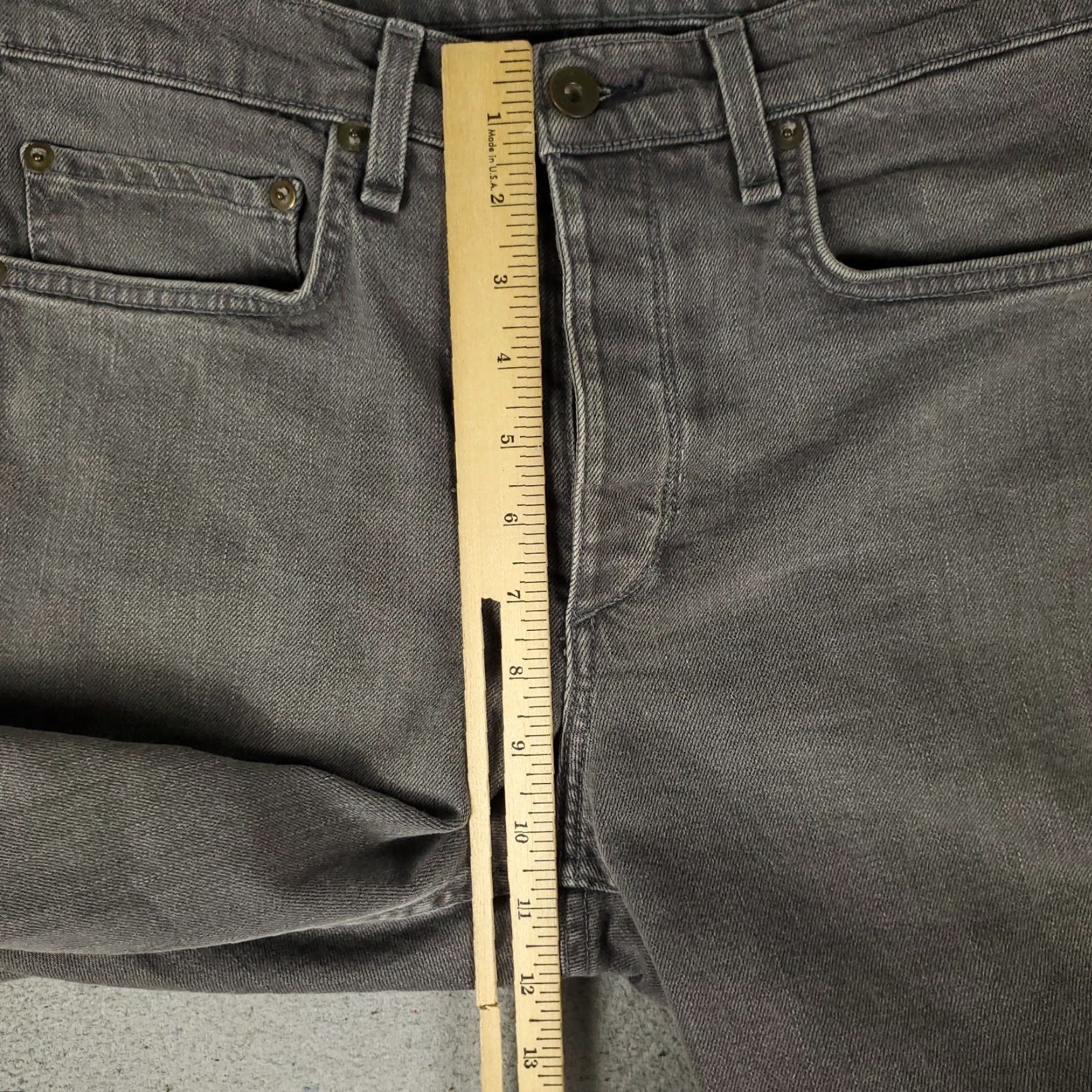 Rag & Bone rag & bone Jeans Mens 34x33 Gray Extra Slim Fit Denim Pants Regular Waist 34 5-Pocket Design Straight Vintage No Size US 34 / EU 50 - 5 Thumbnail