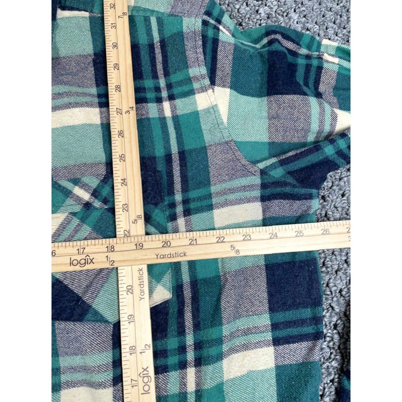 Vintage VTG Woodland Lightweight Flannel Shirt Adult 2XL Tall Green Beige Plaid Workwear Shirt Size US XXL / EU 58 / 5 - 5 Thumbnail