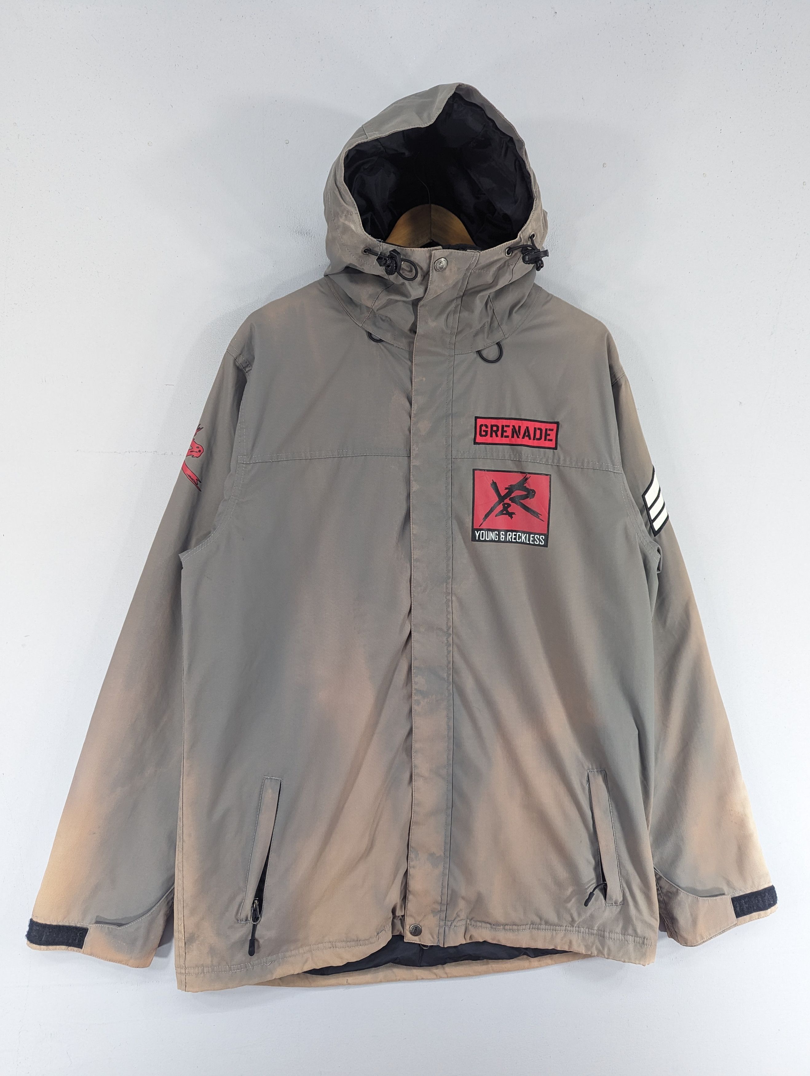 Grenade Vintage Y2k Grenade Snowboard Distressed Hooded Jacket Size US M / EU 48-50 / 2 - 3 Thumbnail