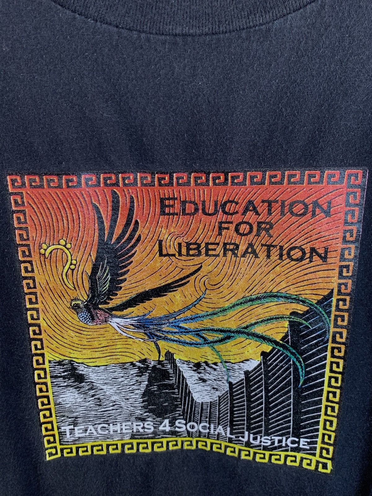 Vintage RARE* VTG Education Liberation Teachers Social Justice Shirt Size US XL / EU 56 / 4 - 2 Thumbnail