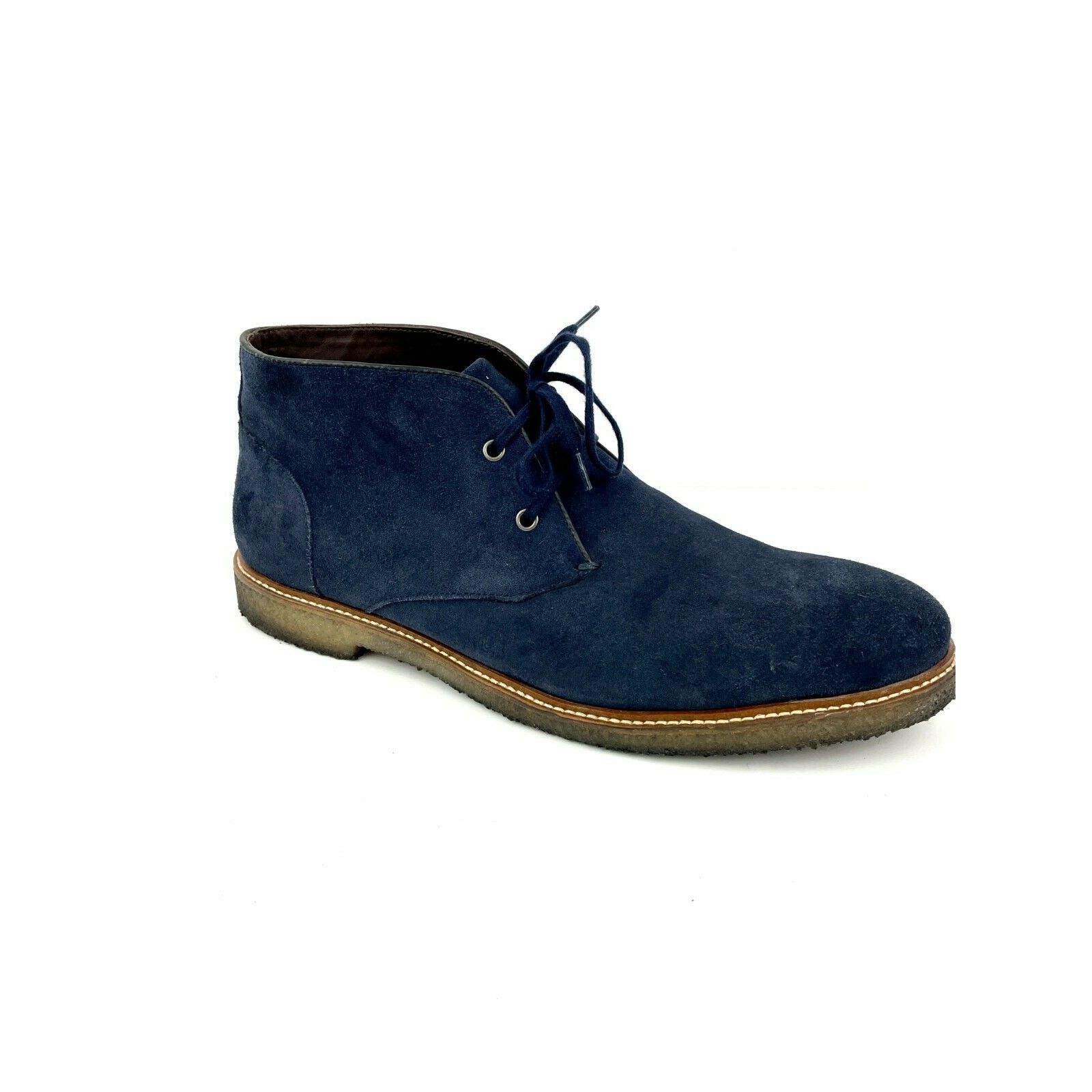 Bloomingdale's Blue Leather Lace Up Oxfords US 10.5 Dress Shoes Size US 10.5 / EU 43-44 - 8 Thumbnail