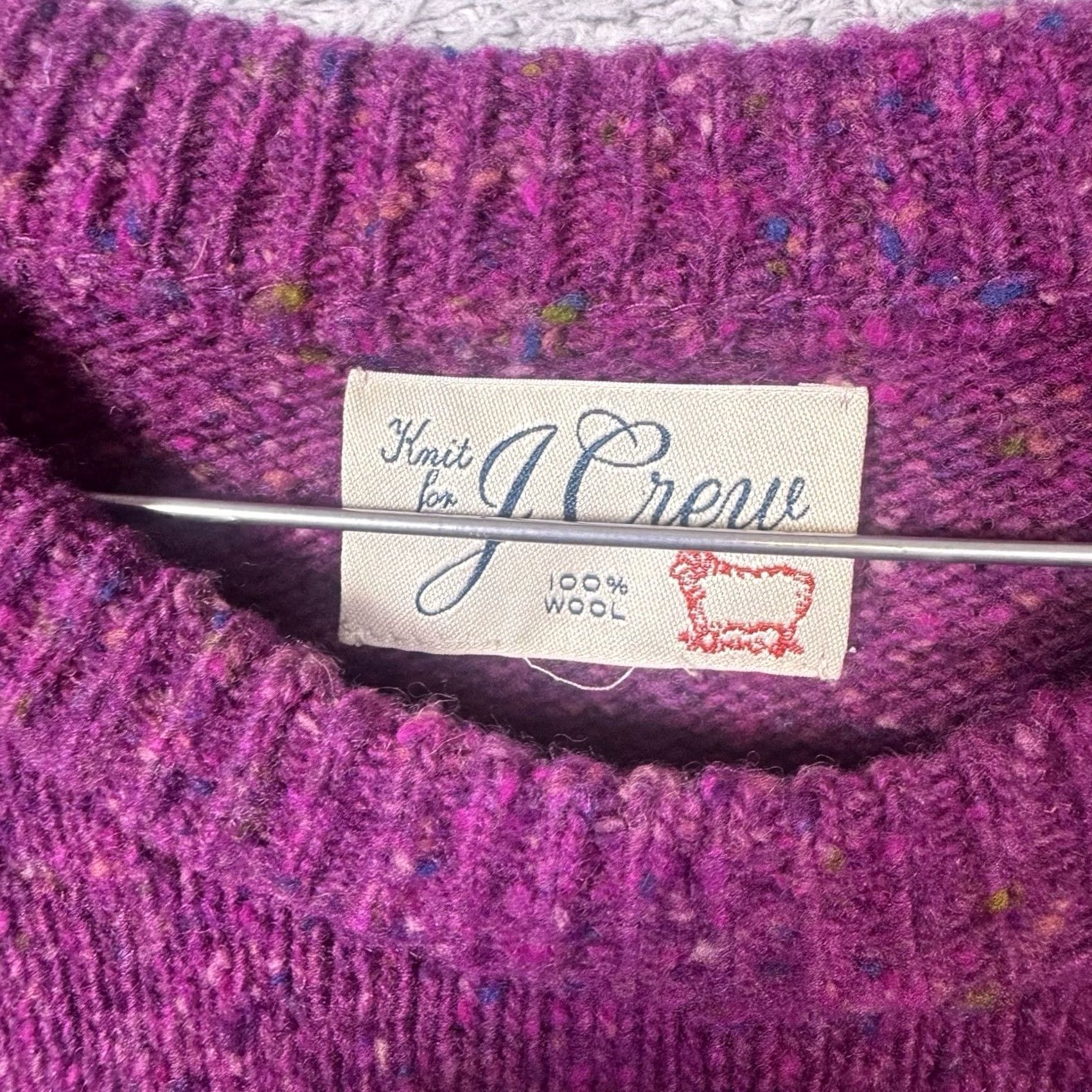 J.Crew J. Crew Sweater Mens XL 100% Wool Magenta Speckle Fleck Crewneck Irish Donegal Size US XL / EU 56 / 4 - 5 Thumbnail