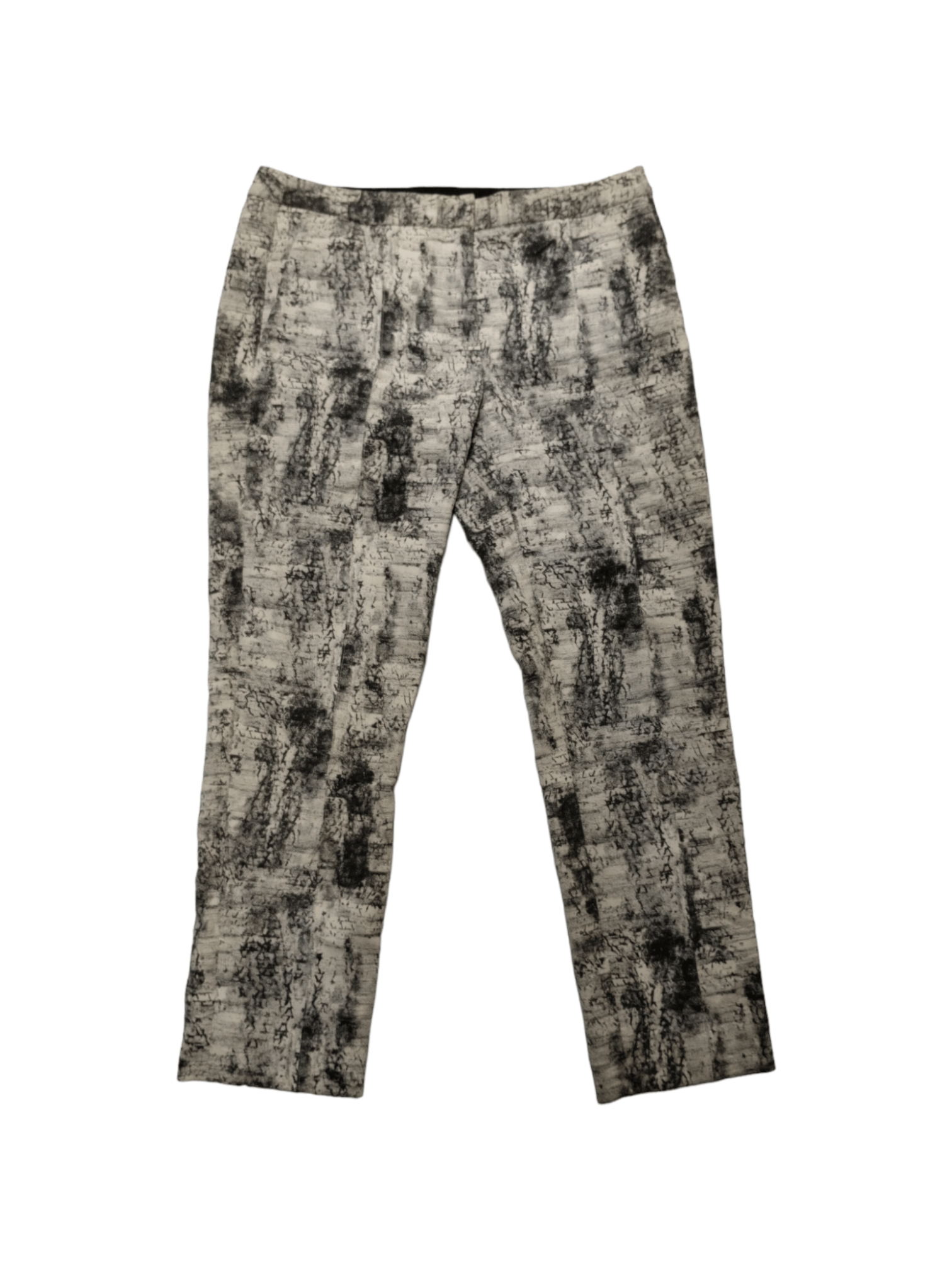image of Calvin Klein Full Pattern Pants in Black White Pattern, Women's (Size 32)