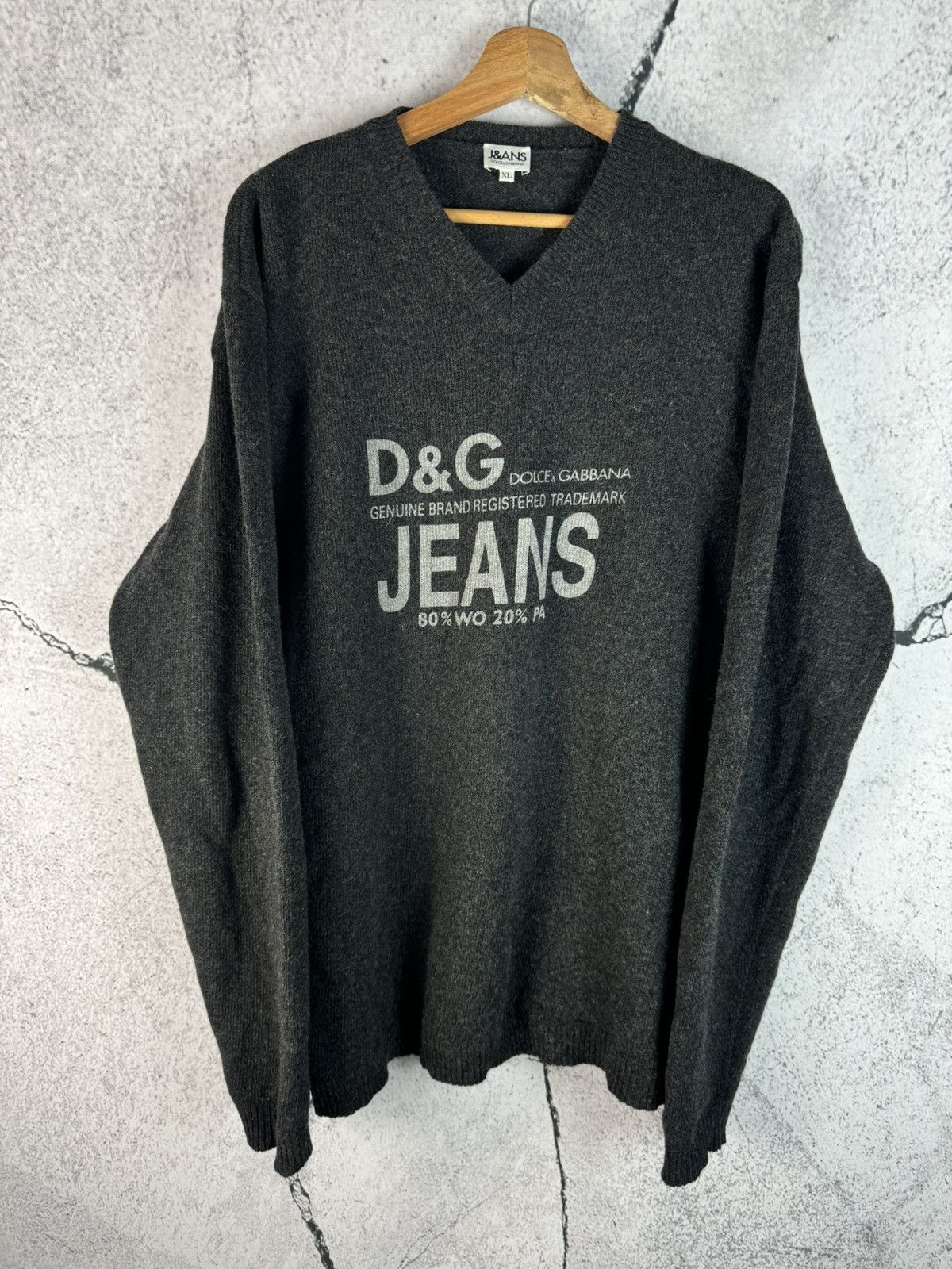 Dolce & Gabbana Vintage Dolce & Gabbana Wool Big Logo Archive Sweater Size US XL / EU 56 / 4 - 1 Thumbnail